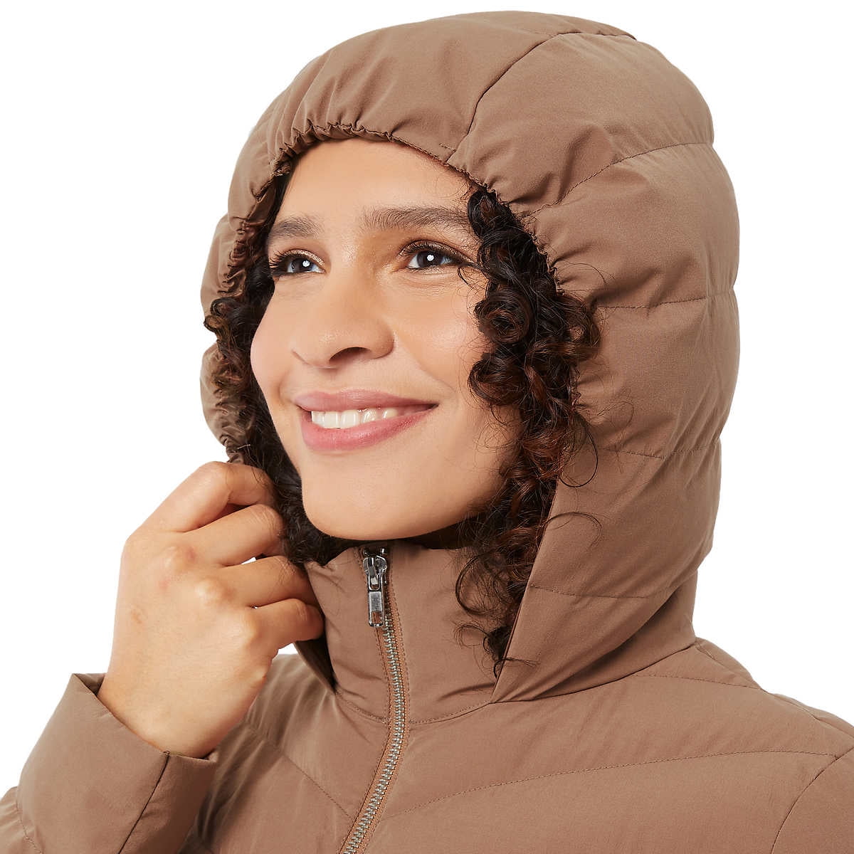 32 DEGREES Women's Full Zip Water Resistant Power Tech Jacket with Fixed Hood