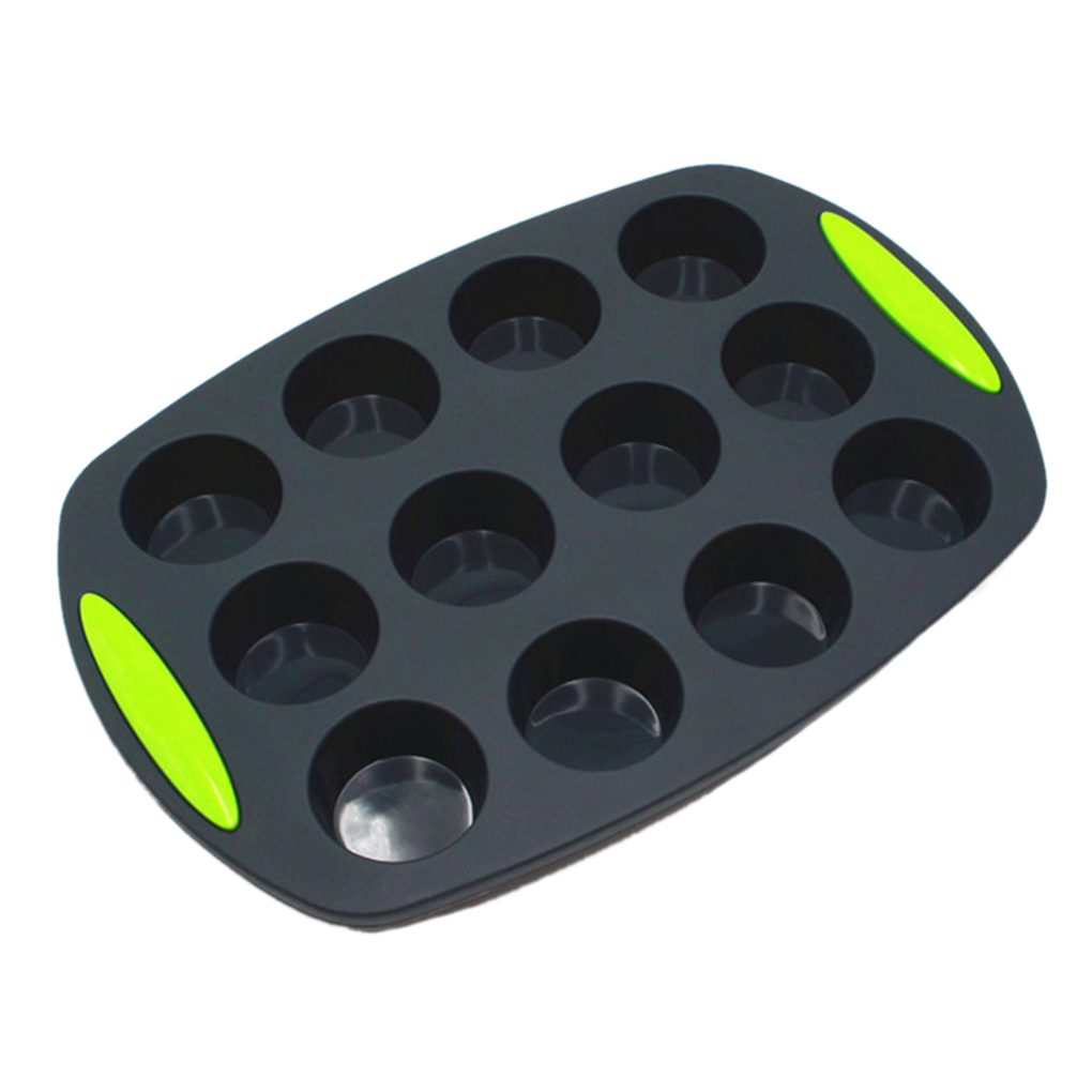 Best Choice 3pcs Silicone Mold Set Double Color 9 Inch Round Cake Mould 12 Muffin Cup Tray Toast Pan Baking Tool