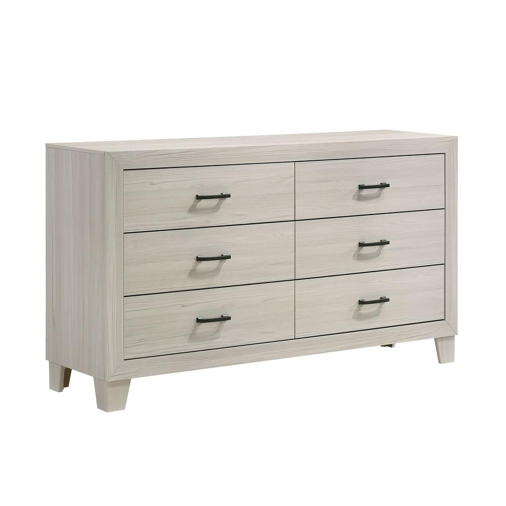Picket House Furnishings Poppy 6-Drawer Dresser in Gray