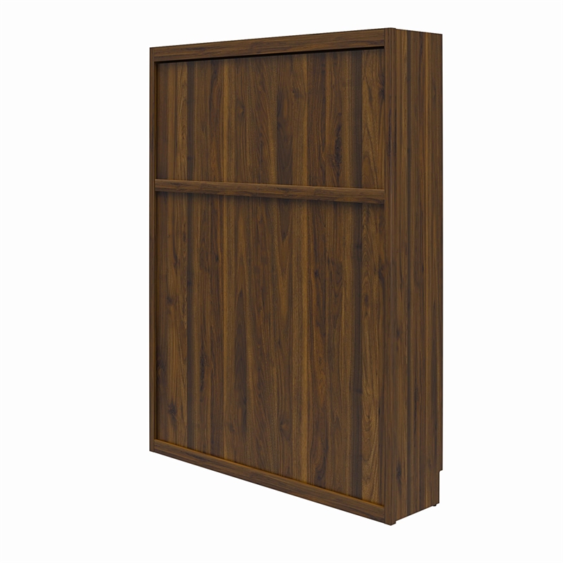 Bowery Hill Transitional Engineered Wood Brown Full Murphy Wall Bed