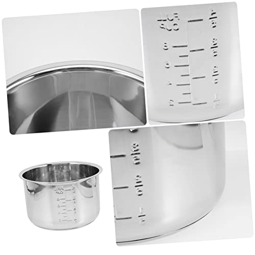 Zerodeko Rice Cooker Rice Cooker Inner Pot Rice Cooker Liner Stainless Steel Pressure Cooker Power Pressure Cooker Inner Pot Rice Cooker 4L