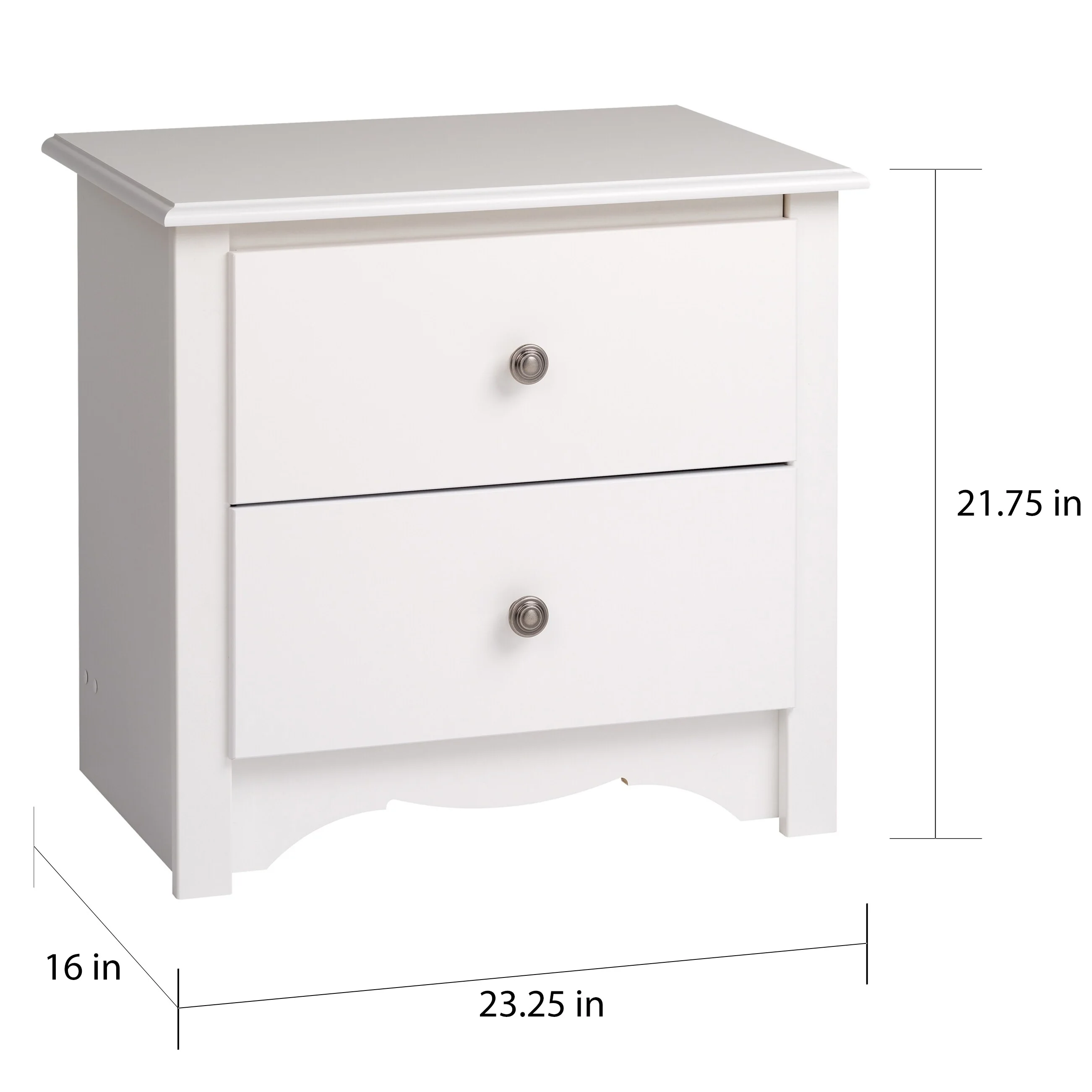 Copper Grove  Periyar White 2-drawer Nightstand