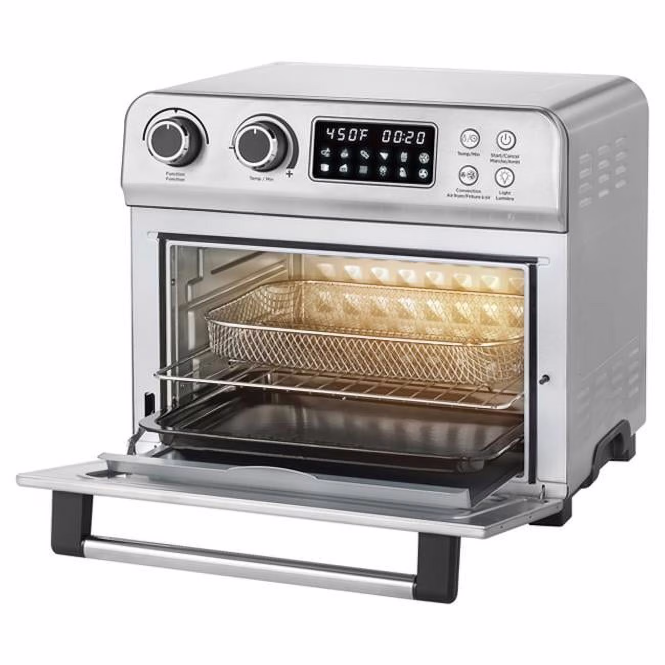 20.8 qt. 1700 watt Air Fryer Toaster Oven, Silver