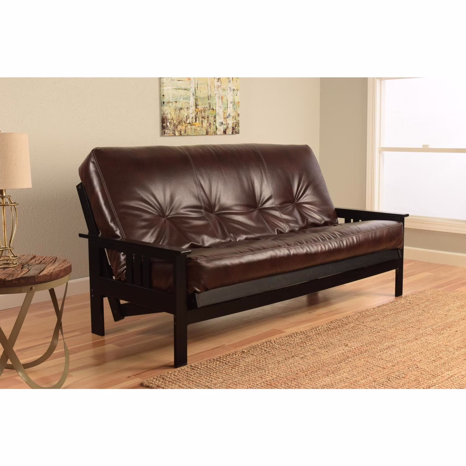 Maykoosh Baroque Bliss Futon Frame/Black Finish/Oregon Trail Java Mattress