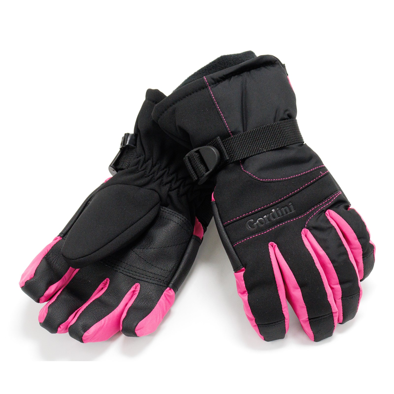 Gordini Girls Aquabloc Iii Waterproof Insulated Junior Gloves, Black \ Deep Pink,L - US
