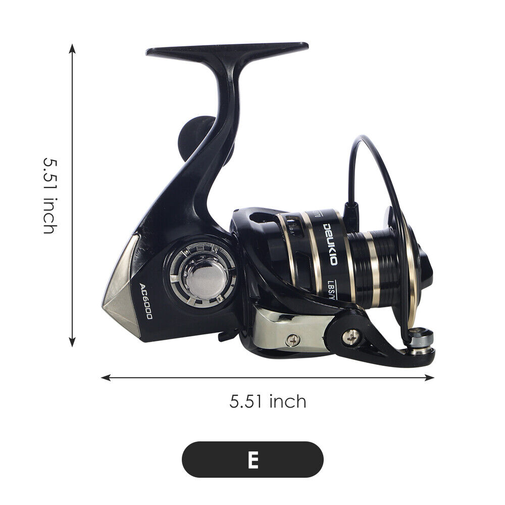 12BB Metal Spinning Fishing Reel 5.2:1 Saltwater Freshwater Right Left Hand Reel