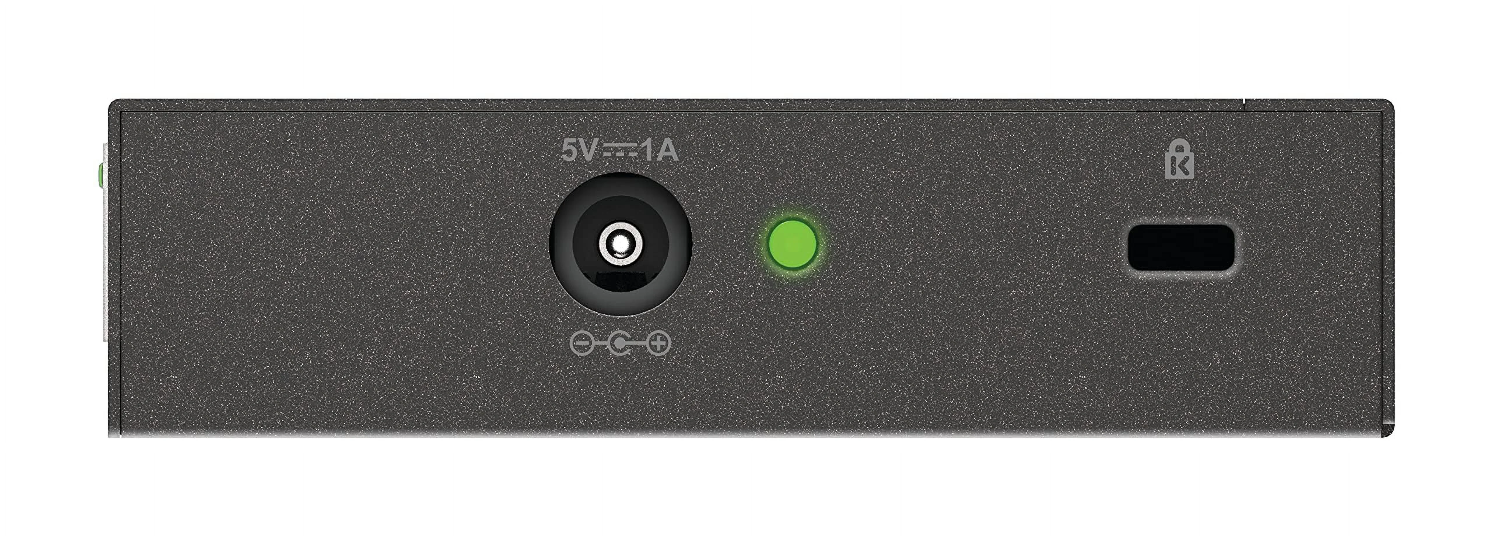 D-Link Ethernet Switch, 5 Port Gigabit Unmanaged Metal Desktop Plug and Play Compact (DGS-105),Black