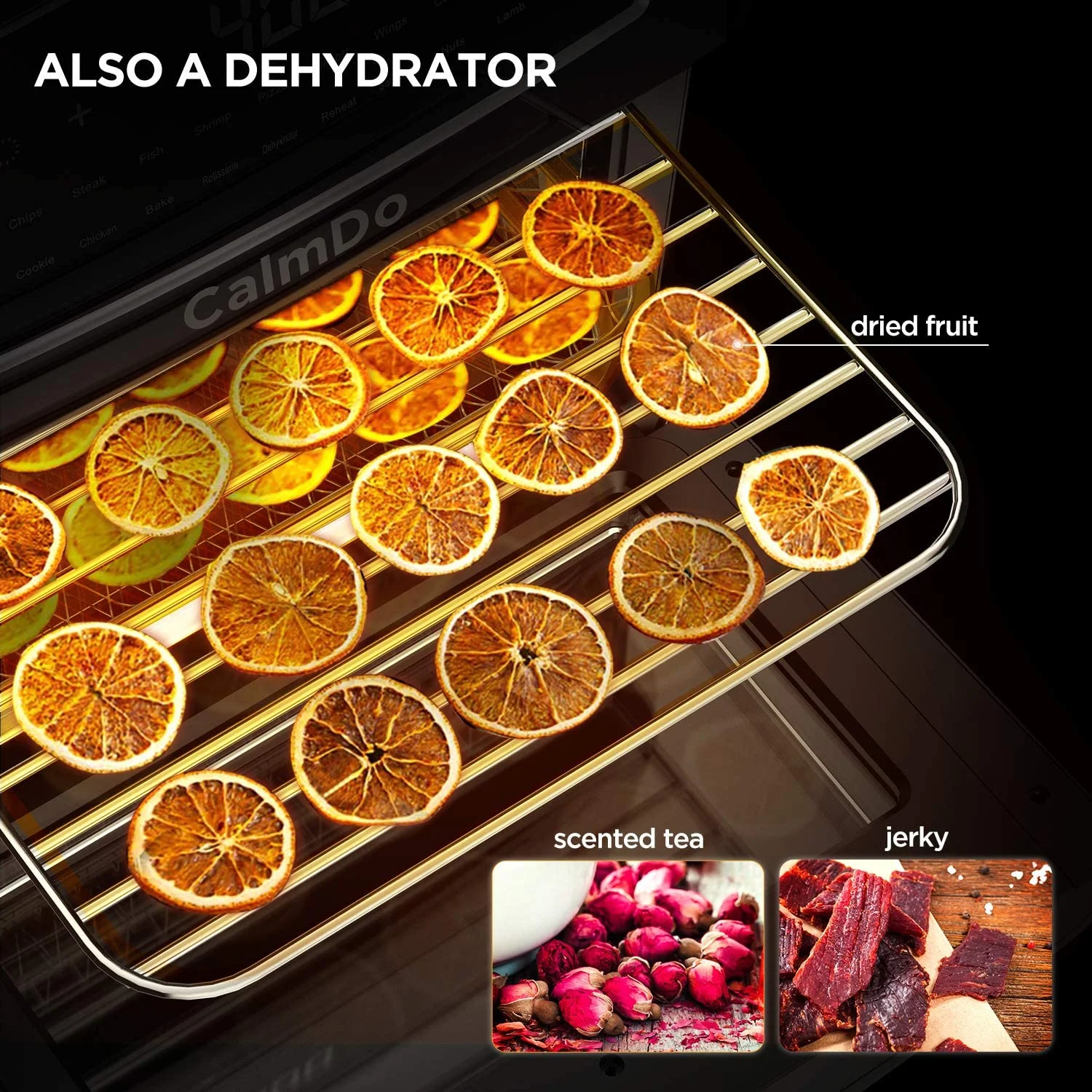 CalmDo Air Fryer Oven Combo, 18 in 1 Toaster Ovens Countertop Convection Ovens, Air Fryer Countertop for Rotisserie, Roast, Bake, Dehydrate,12.7QT/12L Air Fryer Toaster Oven with 10 Accessories, 1500w