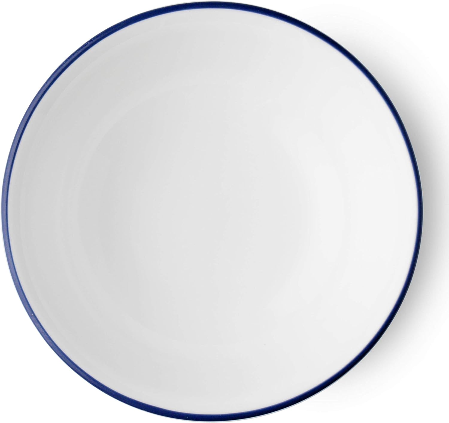 Livingware Lia 18 Ounce Soup/Cereal Bowl - White With Cobalt Blue (Set Of 4)
