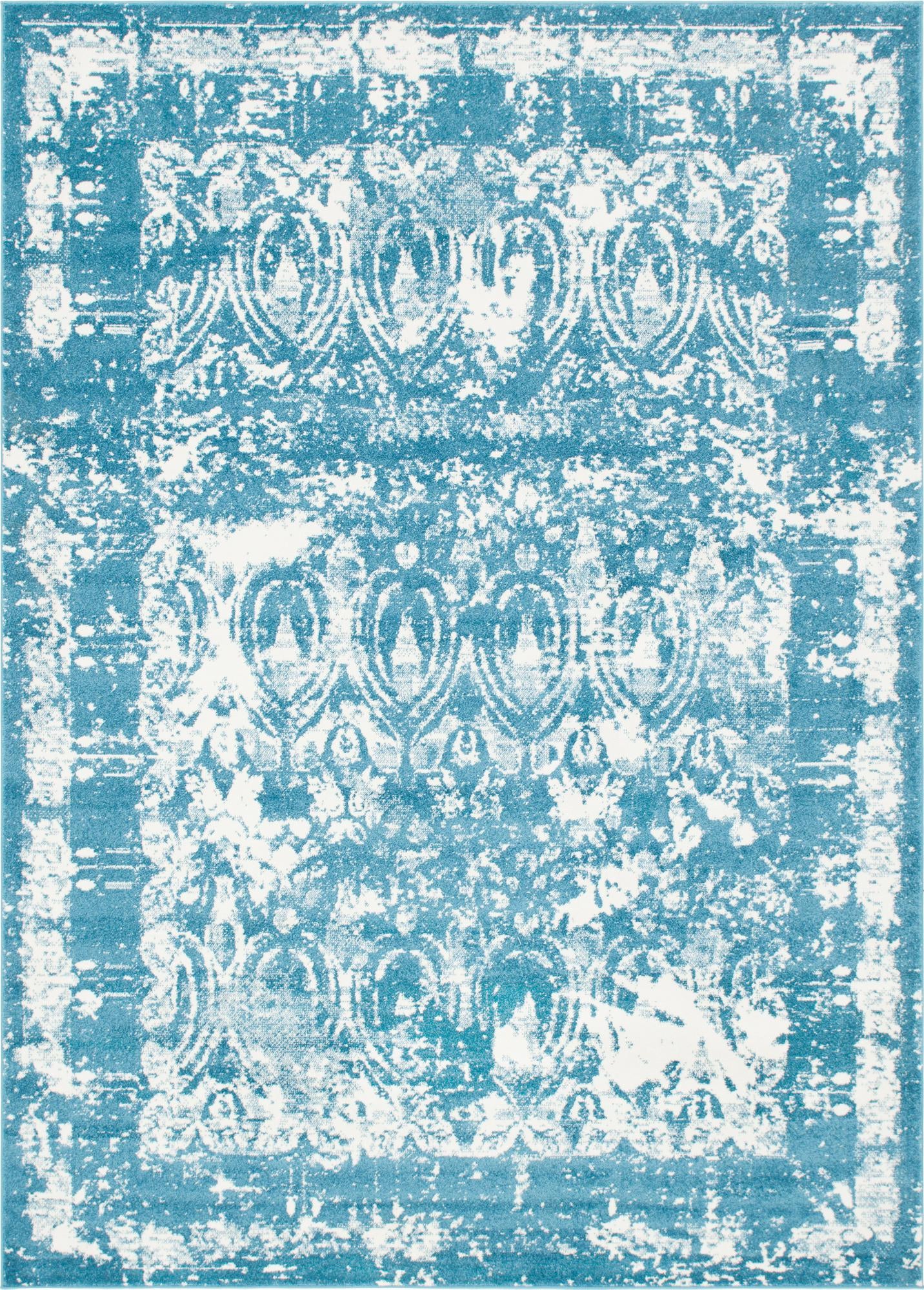 Unique Loom Vivaldi Rosso Rug Blue/Ivory 9' x 12' 2
