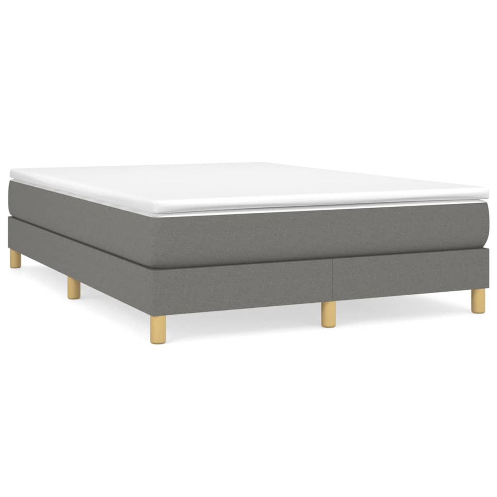 Anself Box Spring Queen Size Bed Frame with Wooden Slat Support 81.1 x 59.8 x 9.8 Inch Fabric Platform Bed Frame Suitable for Mattress Size 59.8 x 79.9 Inches (W x L)