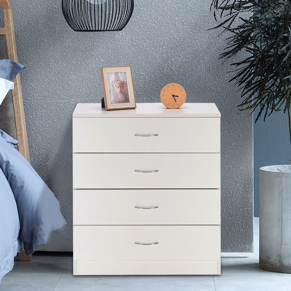 Oufan 4-Drawer Wood Dressers for Bedroom, White