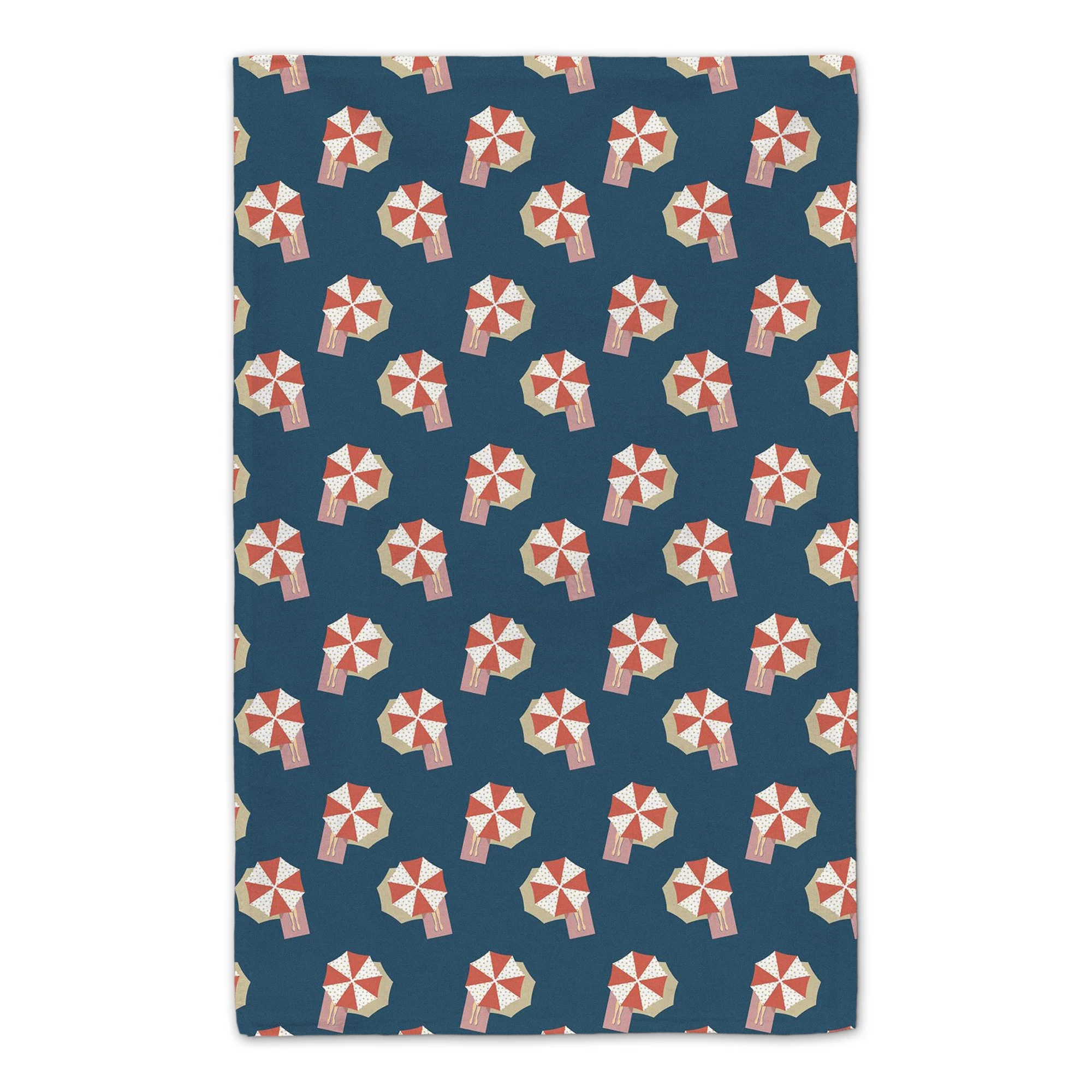 Creative Products Hello Summer Navy and Pink 16 x 25 Tea Towel Set of 2