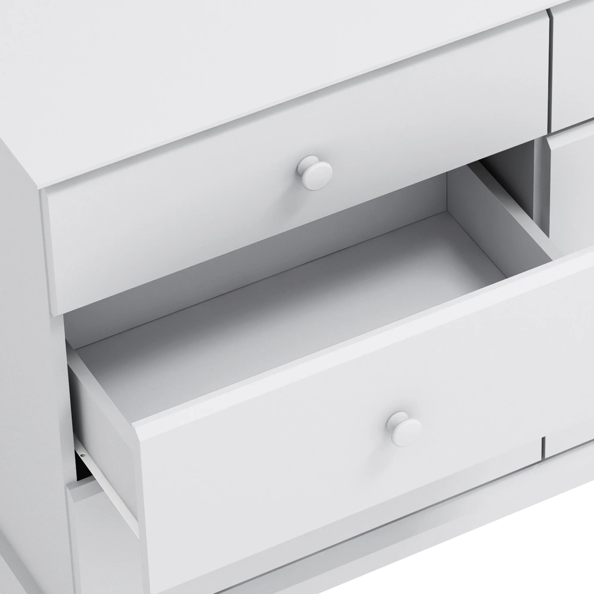 Hillsdale Campbell 6-Drawer Kids Dresser, White