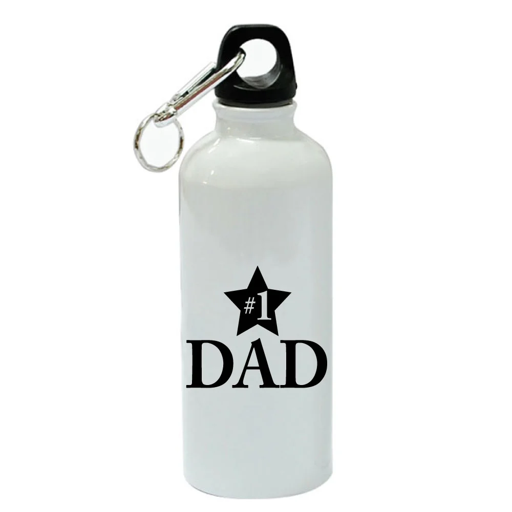 Abby Smith #1 Dad White Aluminum Sports 20 oz Water Bottle