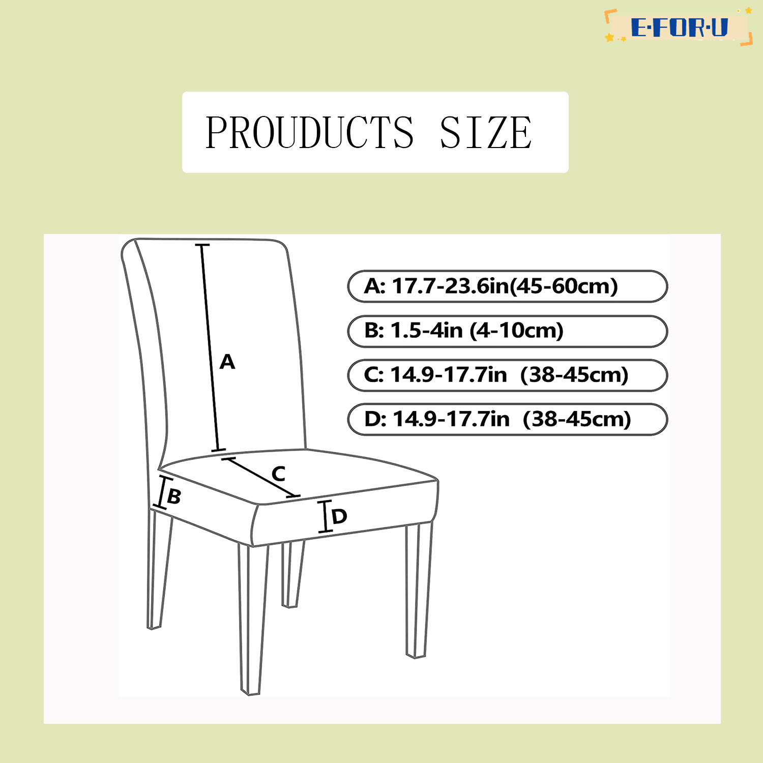 Dining Room Chair Covers Slipcovers Set of 6, Spandex Super Fit Stretch Removable Washable Kitchen Parsons Chair Covers Protector for Dining Room