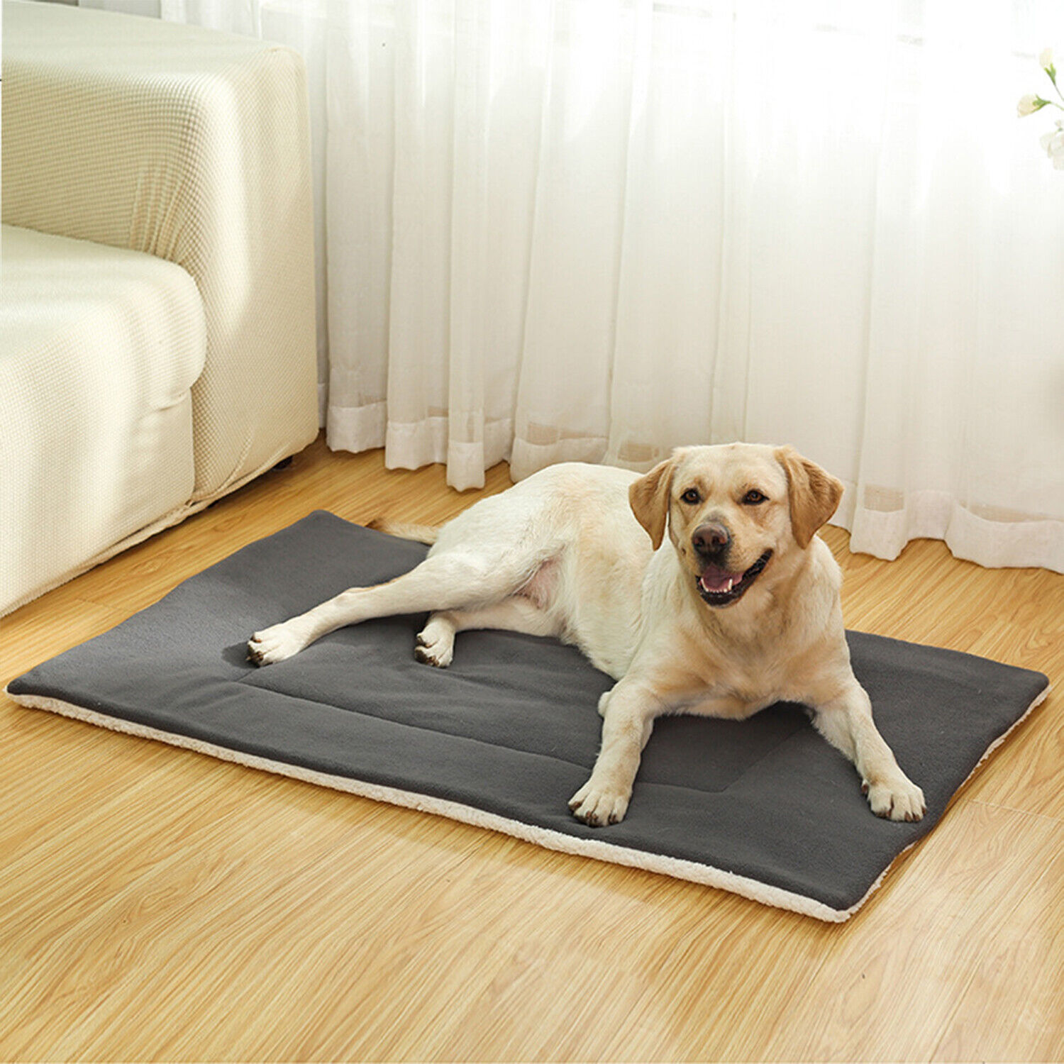 Pet Dog Cat Bed Mat Soft Crate Kennel Pad Washable Anti-Slip Mattress Cushion