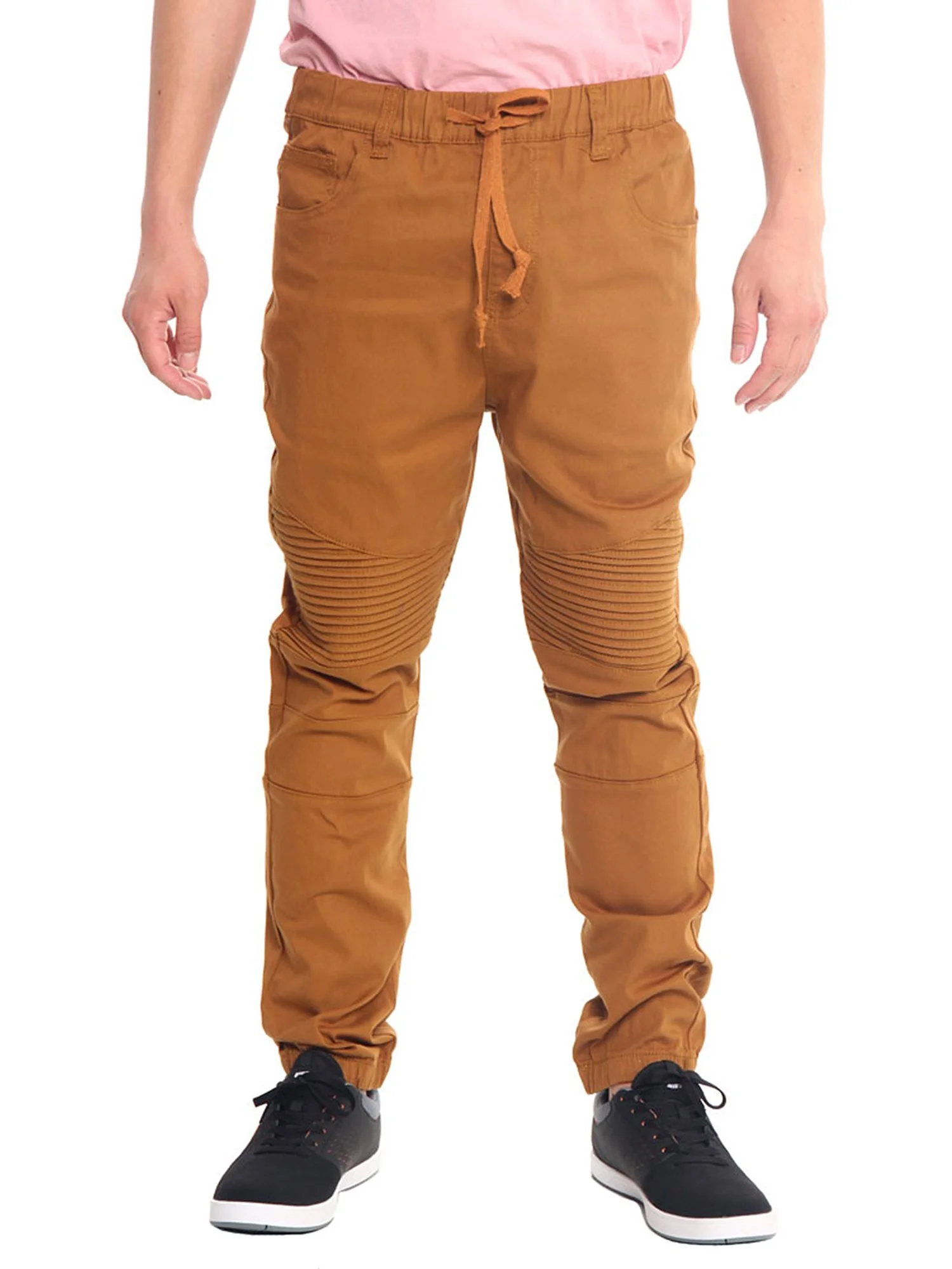 Victorious Men's Biker Twill Jogger Pants JG871 - Dark Wheat - Small