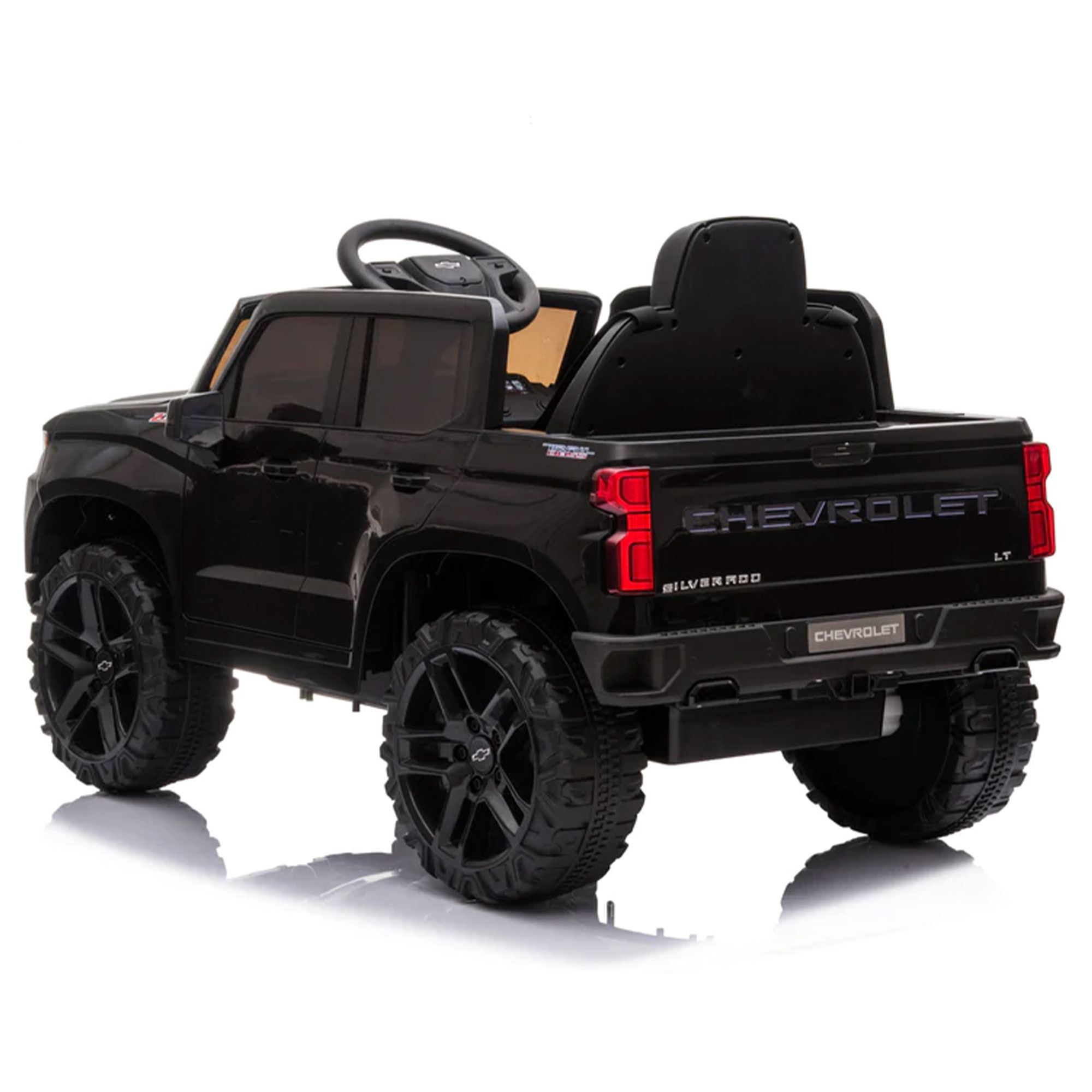 Dakott Chevy Silverado 4 x 4 Trail Boss Ride-On Monster Truck, Black