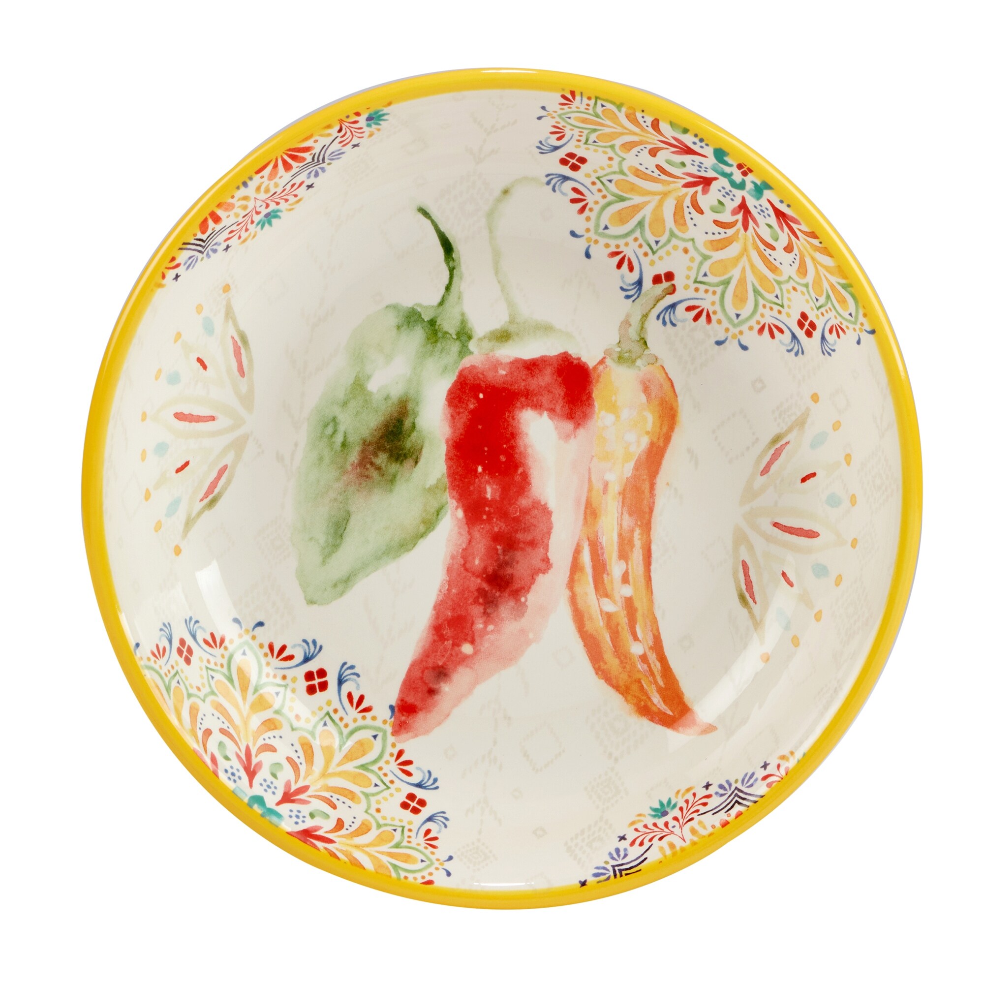 Certified International  Sweet and Spicy 40 oz. Soup/Cereal Bowls, Set of 4 - 9