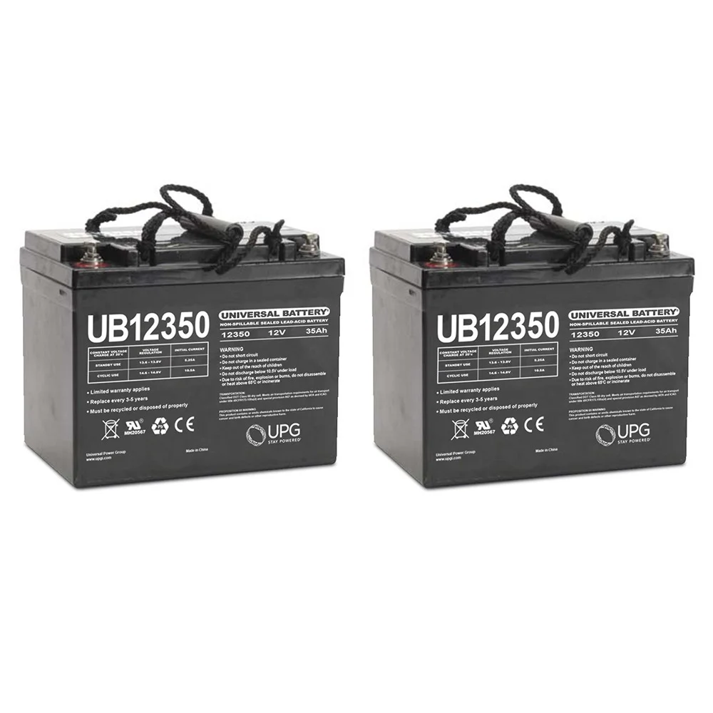 UB12350 12V 35AH Internal Thread Battery for Ebike Electric Scooter - 2 Pack
