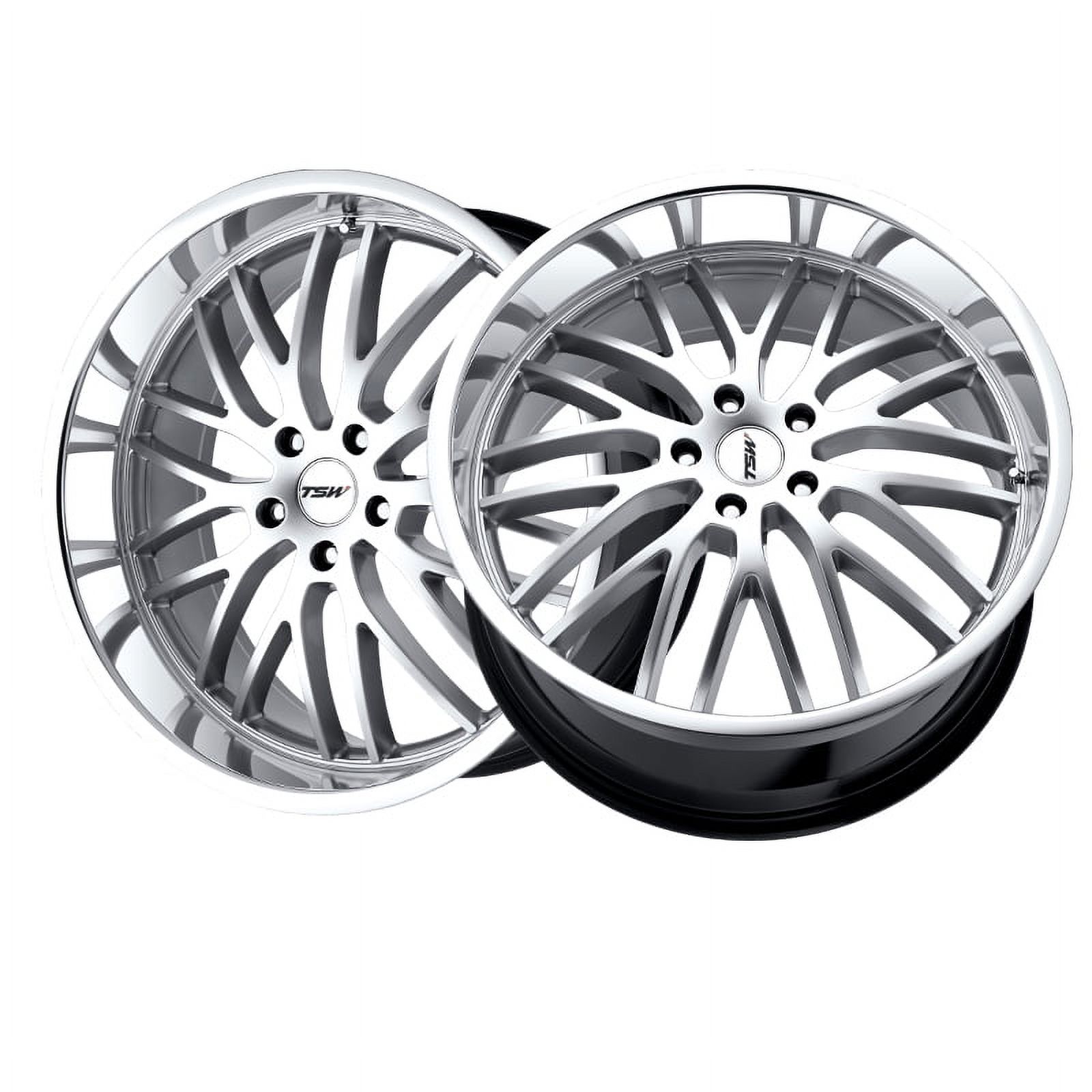 Tsw Snetterton 20X8.5 5X112 35Et 76.1Cb Hyper Silver W/ Mirror Cut Lip Wheel
