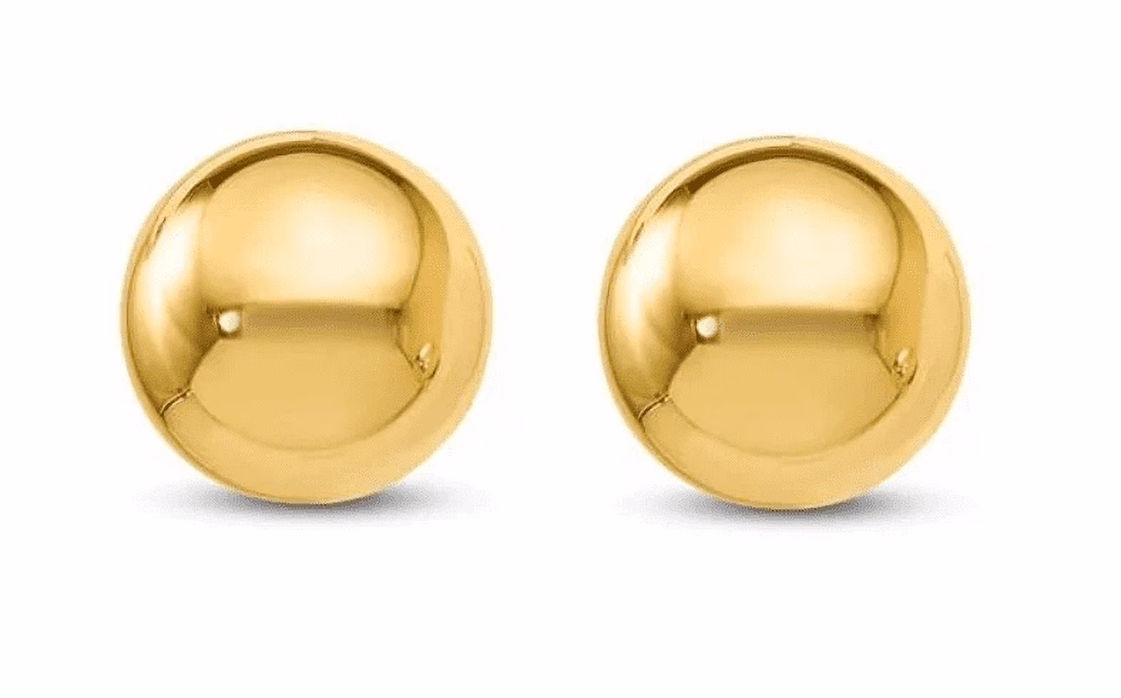14K Yellow Gold Polished Round Ball Stud Earrings 5mm Gold Ball Earrings for Women
