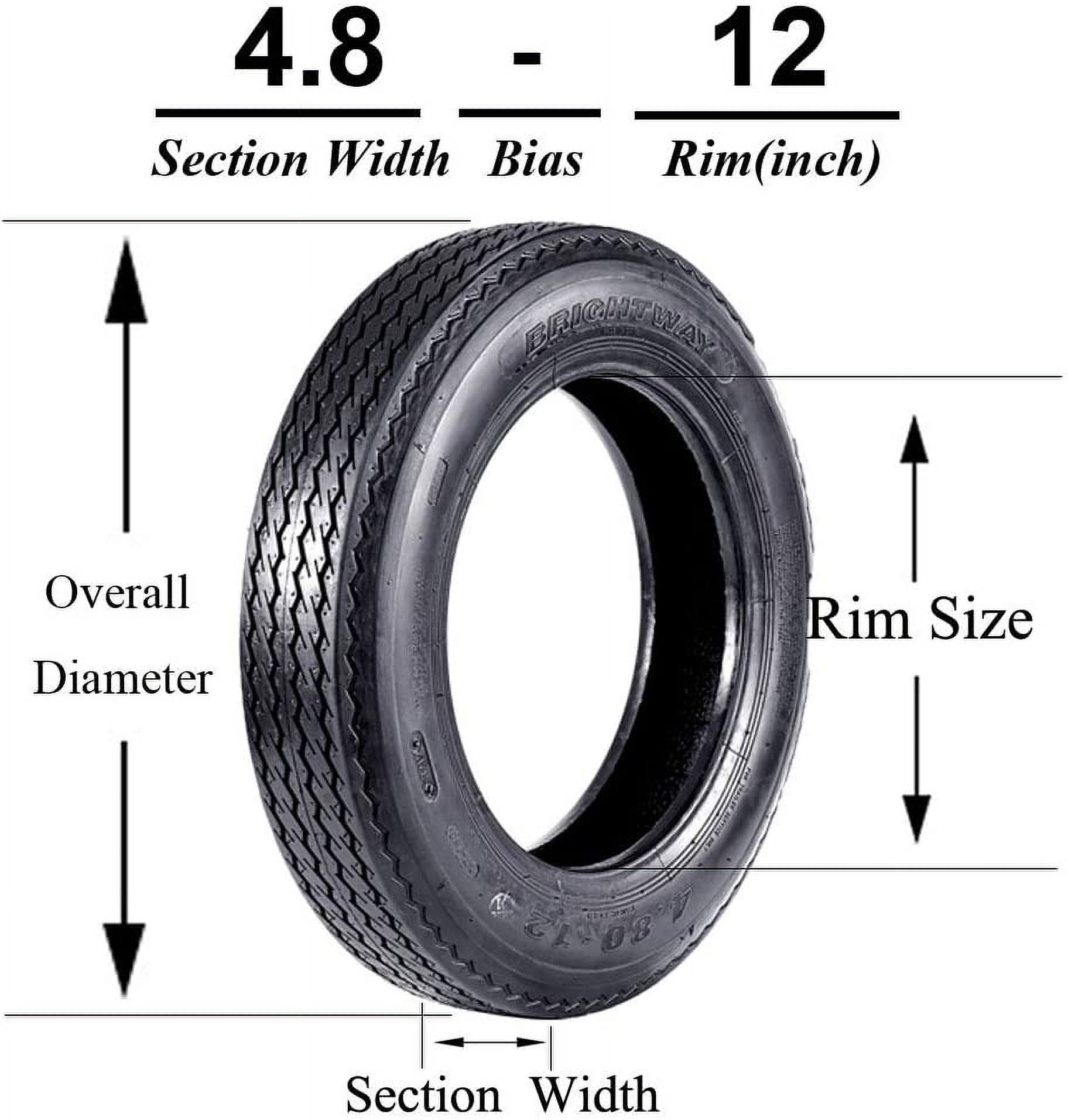 SUPERGUIDER Trailer Tire 4.80-12 Highway Boat Trailer 4.80x12 Tire Load Range C