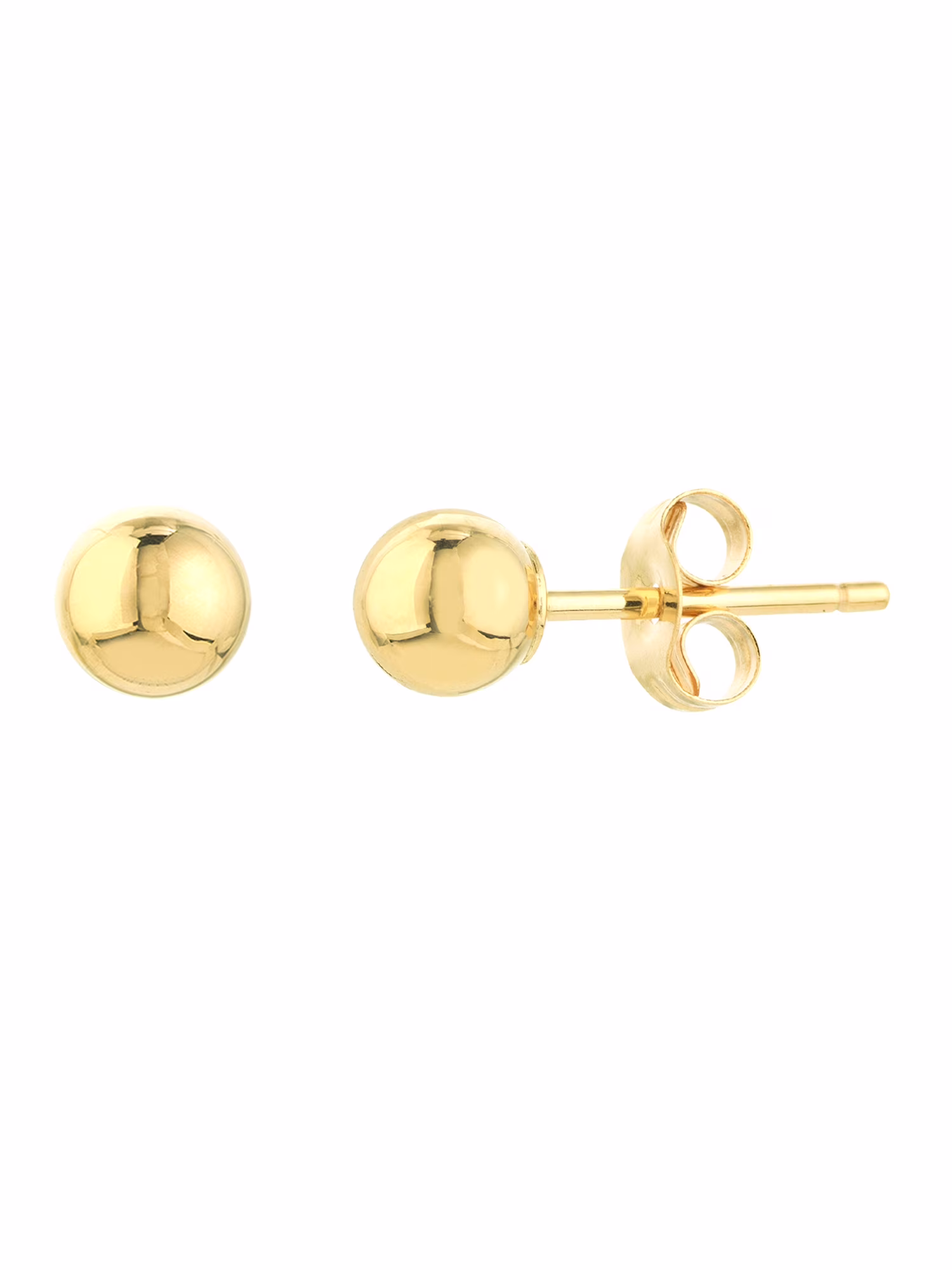 14K Yellow Gold 4mm Ball Stud Earrings - Women