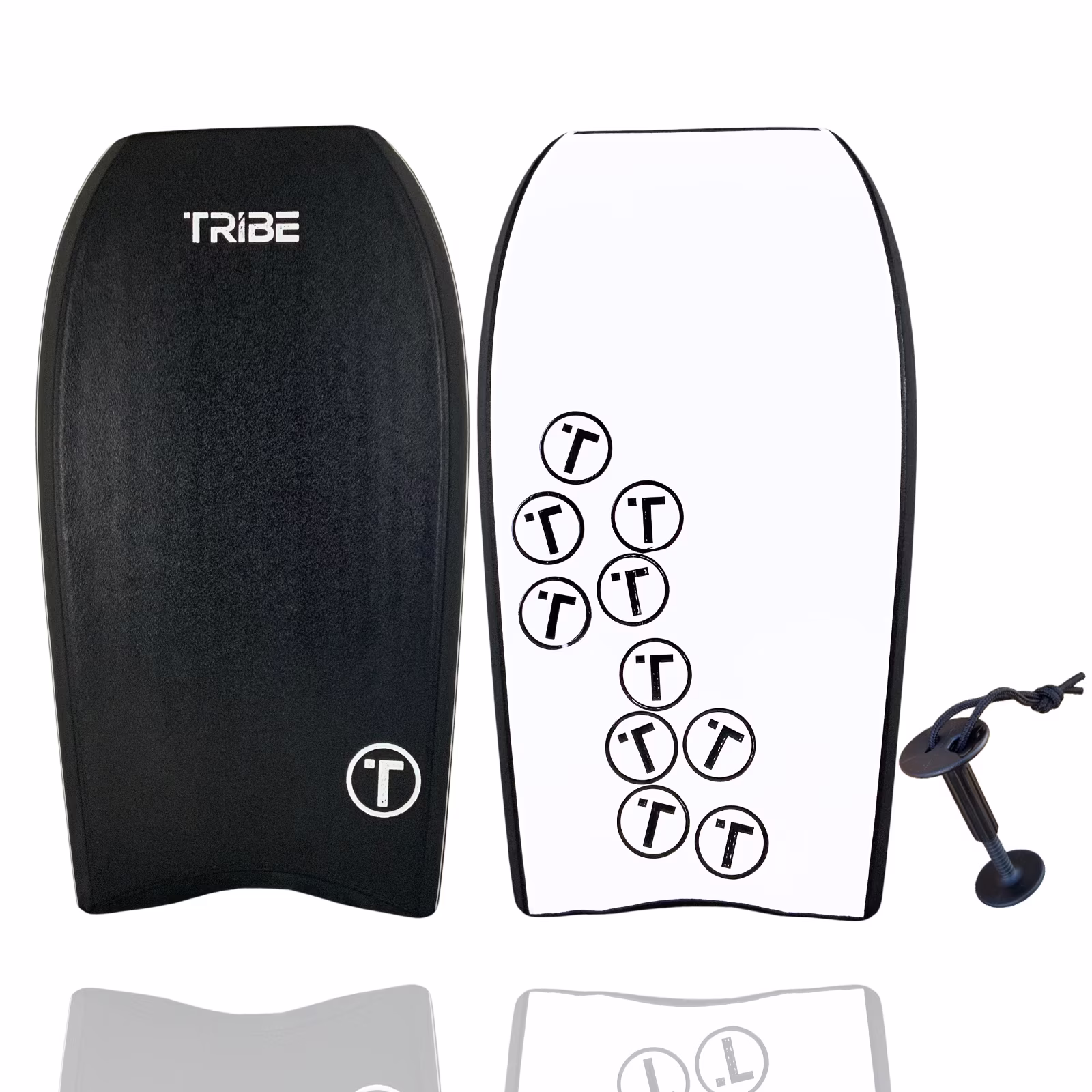 Tribe JL Customs Collab Tanker Bodyboard w/Plug-43.5-BK/WH
