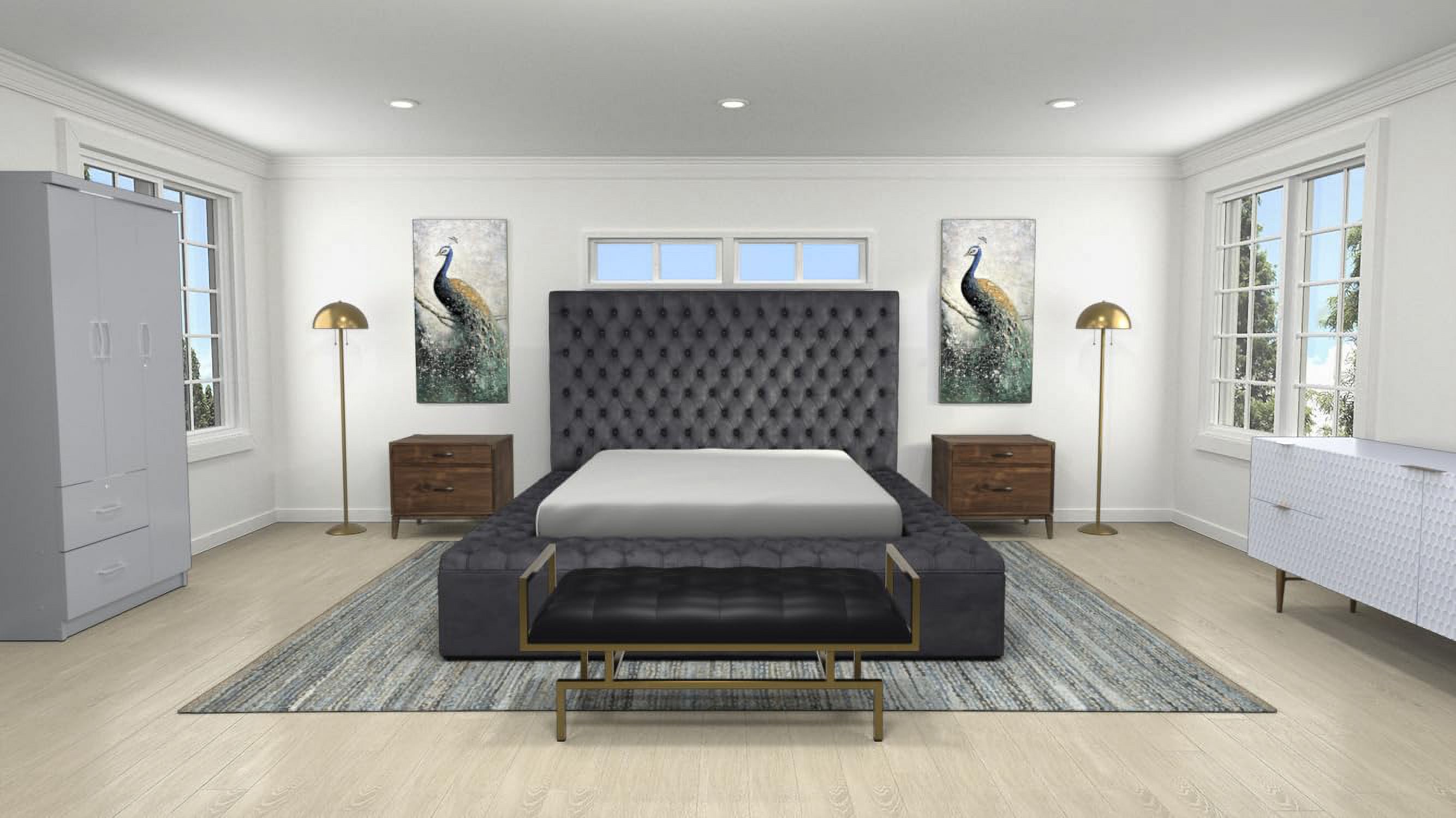 2-Drawers, 3-Shelves In White Bedroom Armoires, 21