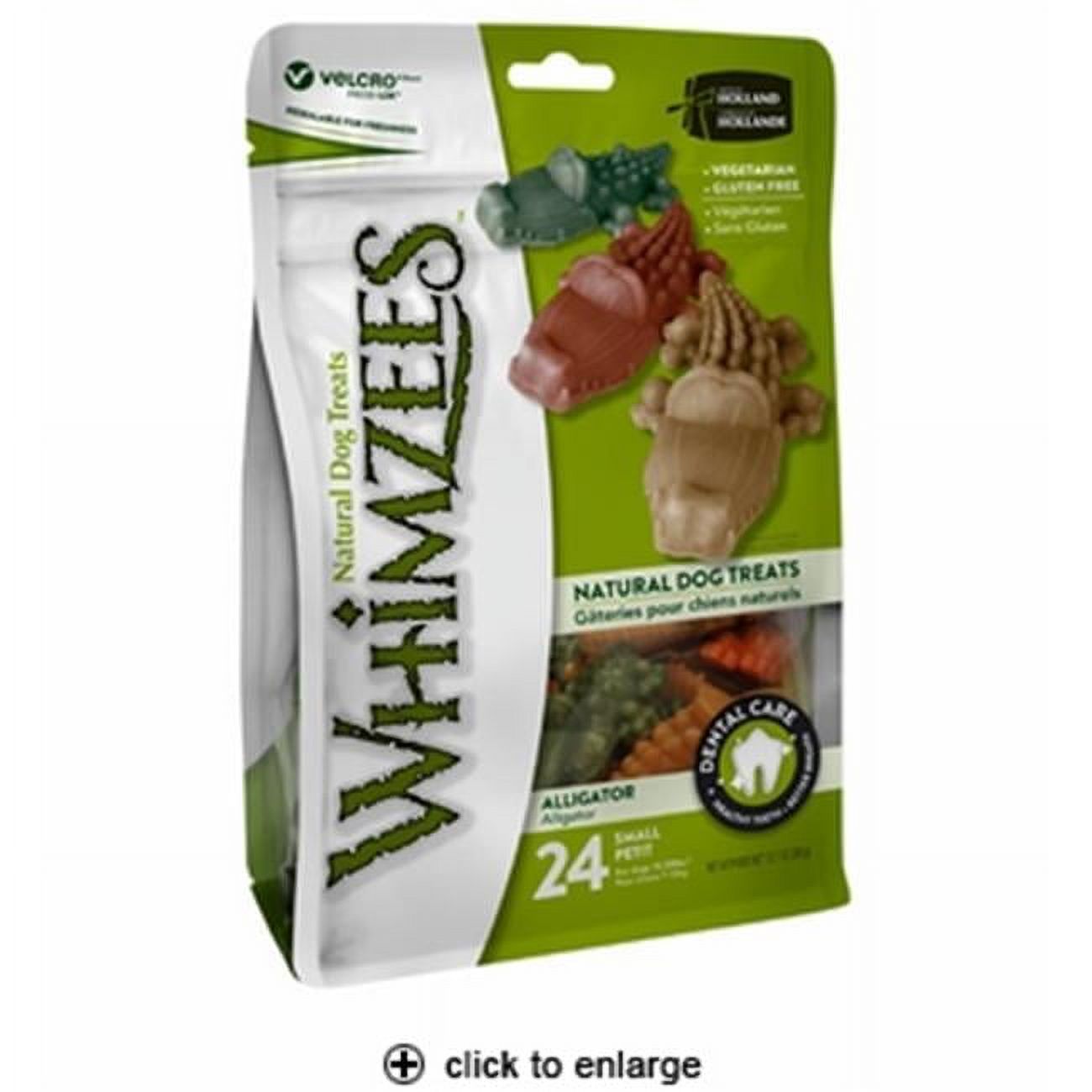 Paragon  12.7 oz Whimzees Alligator Dental Dog Treats, Small