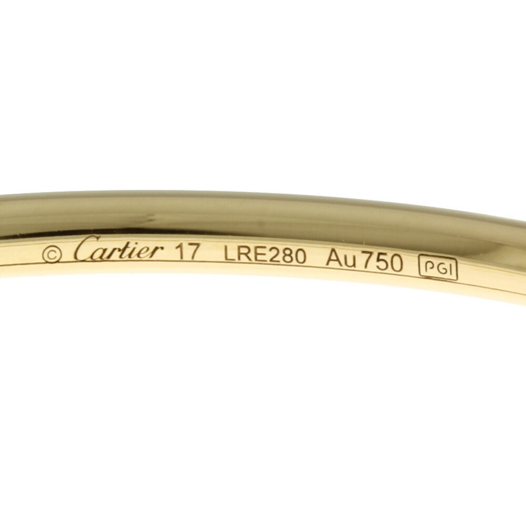 Pre-Owned Cartier CARTIER Juste Uncle Small #17 Bangle 18K K18 Yellow Gold Diamond Women's (Good)