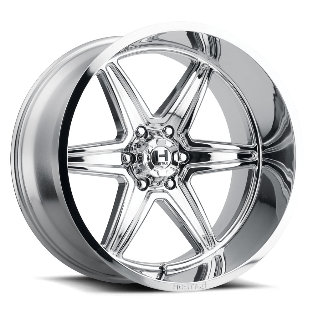 24x12 Hostile H117 Venom Armor Plated (Chrome) Wheel 6x5.5 (-44mm)