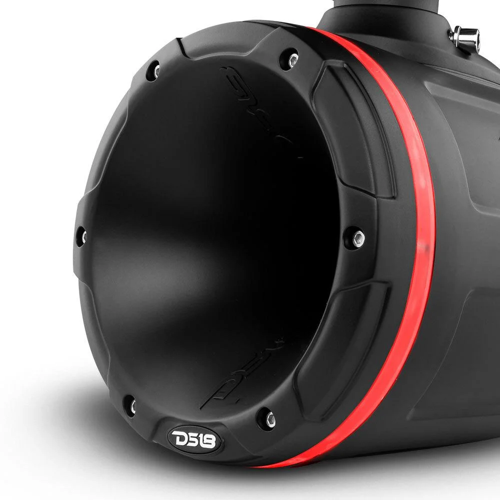 DS18 HYDRO 1.75 Driver Wakeboard Pod Tower Speaker w/Integrated RGB LED Lights - Black - 900W [NXL-XDT/BK]