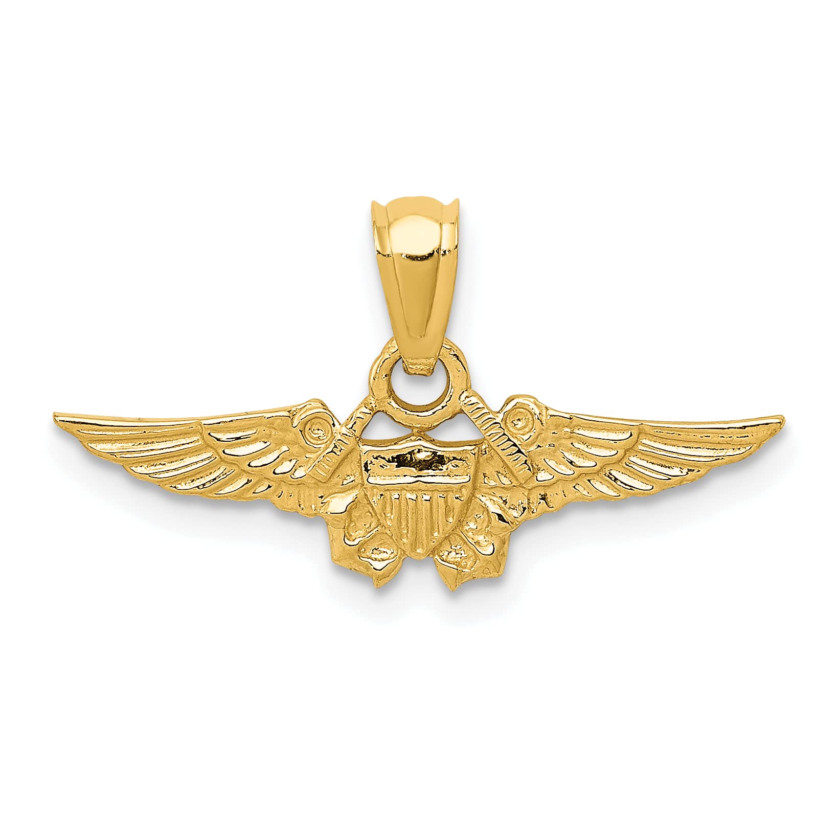 Saris and Things 10K Yellow Gold US Naval Flight Officer Pendant