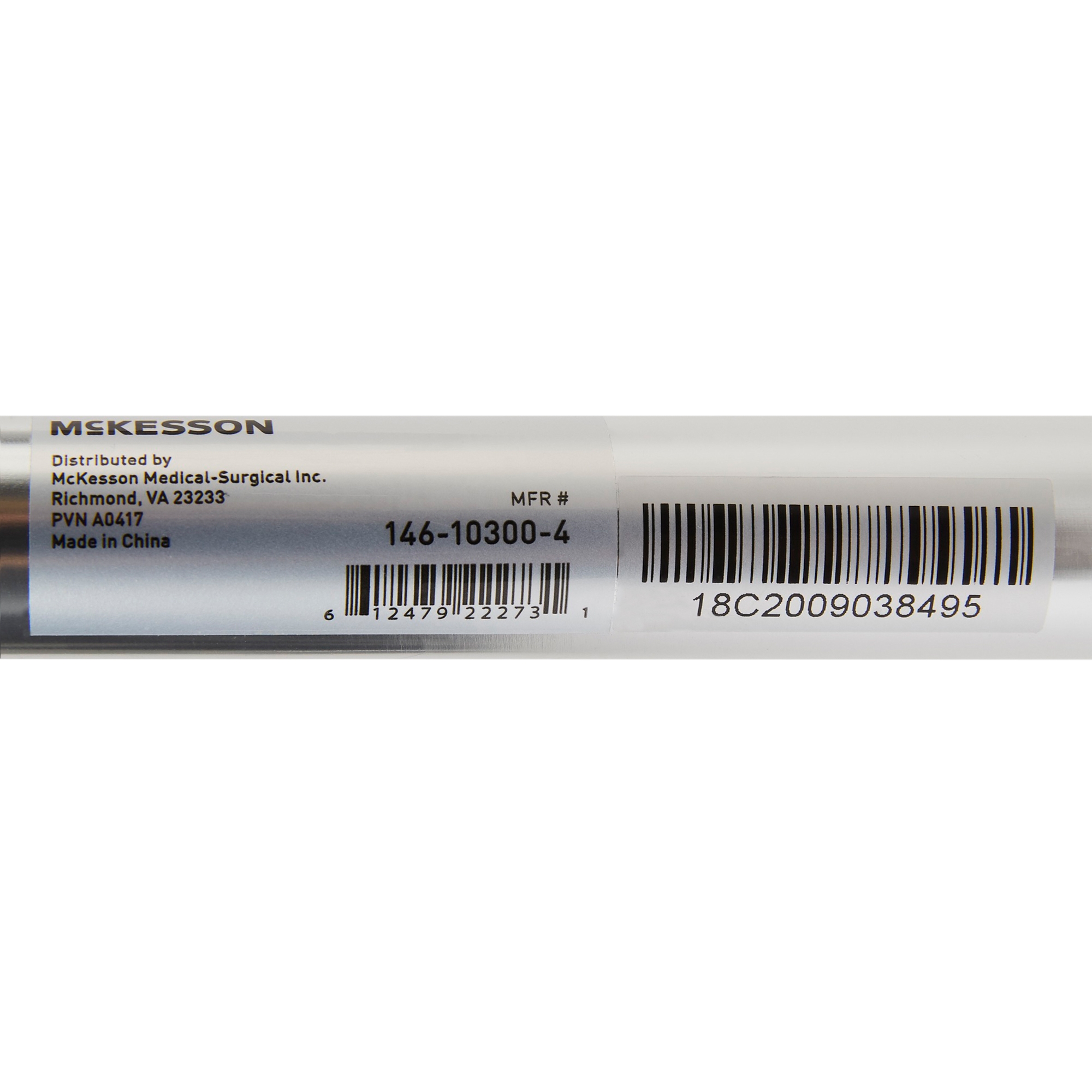 McKesson Chrome Steel Large Base Quad Cane, Adjustable Height 29