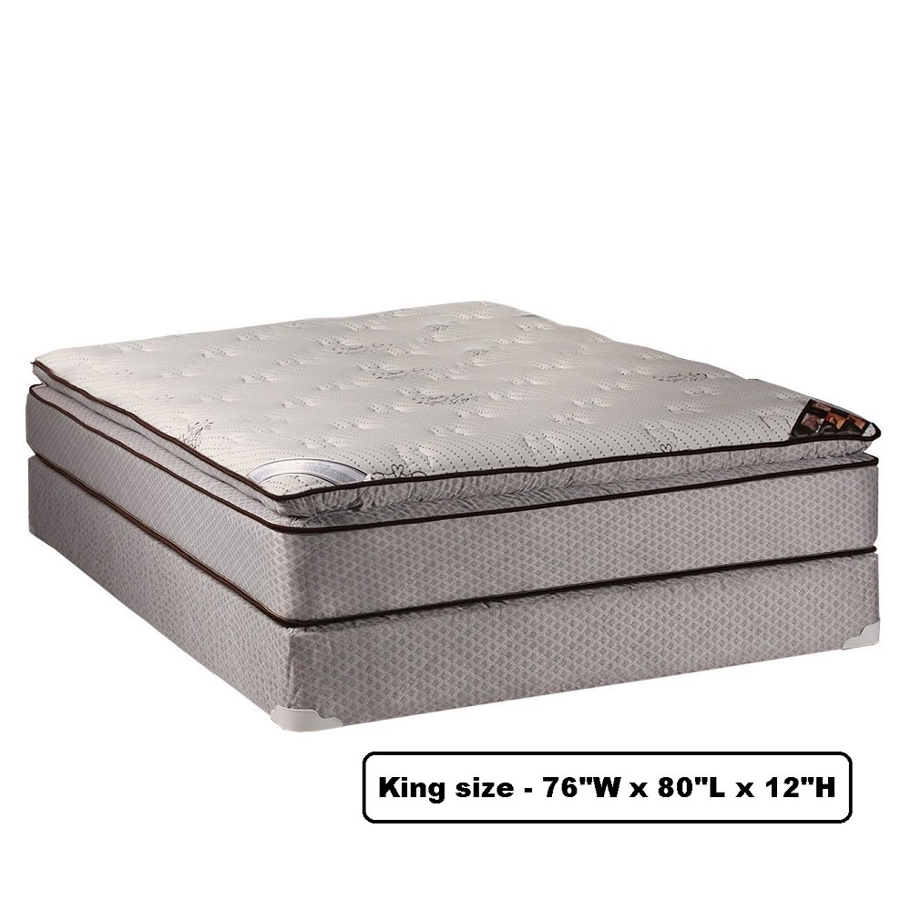 Spinal Dream Plush (Eurotop) Pillowtop King Mattress Set with Mattress Cover Protector Included - Sleep System with Enhanced Cushion Support, Fully Assembled, Orthopedic by Dream Solutions USA