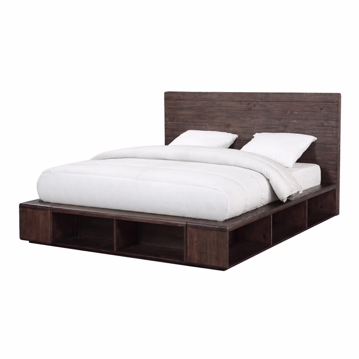 Modus McKinney King Platform Storage Bed in Espresso Pine