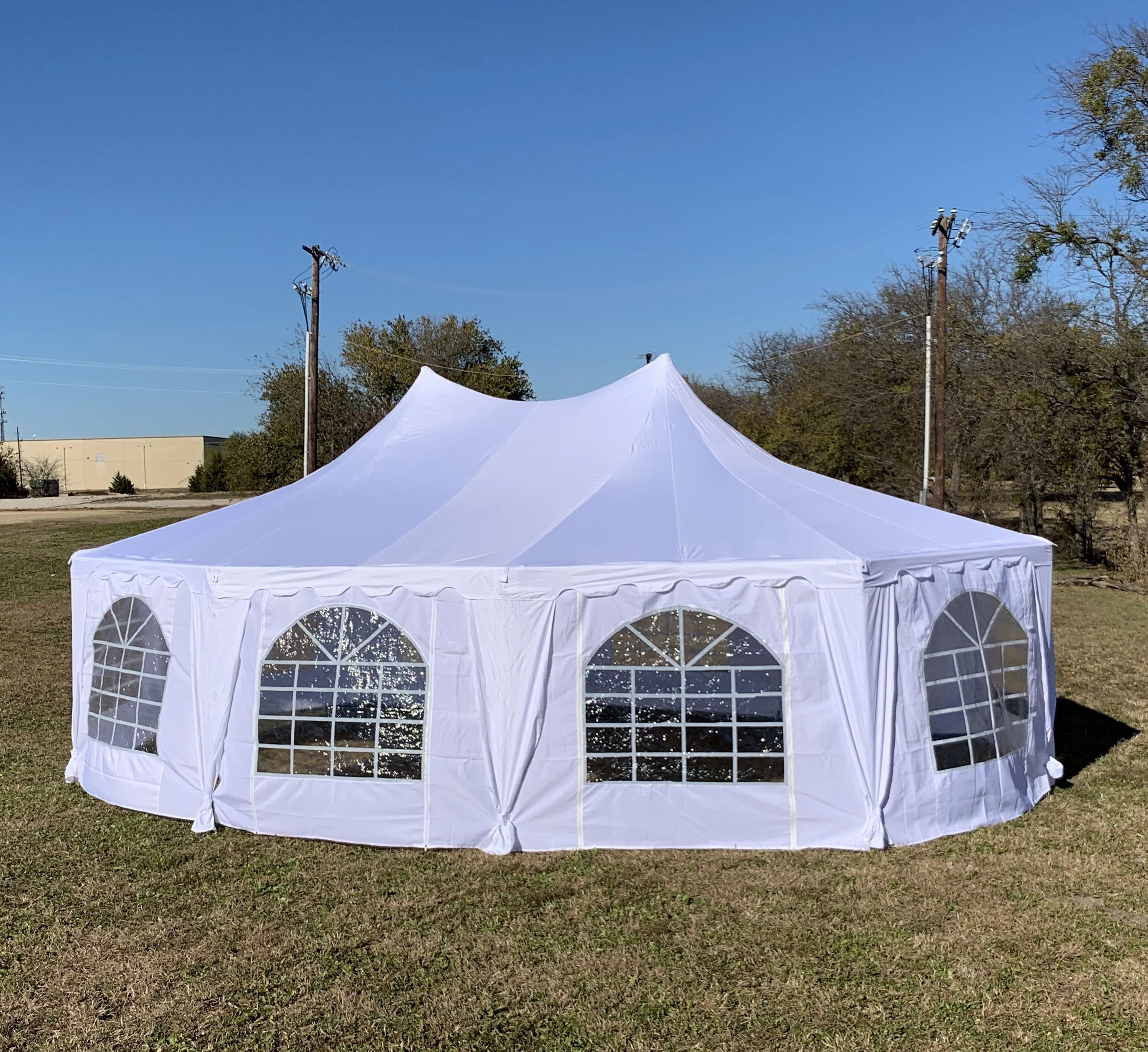 29'x21' White Decagonal Wedding Party Canopy Gazebo Heavy Duty Tent - By DELTA Canopies