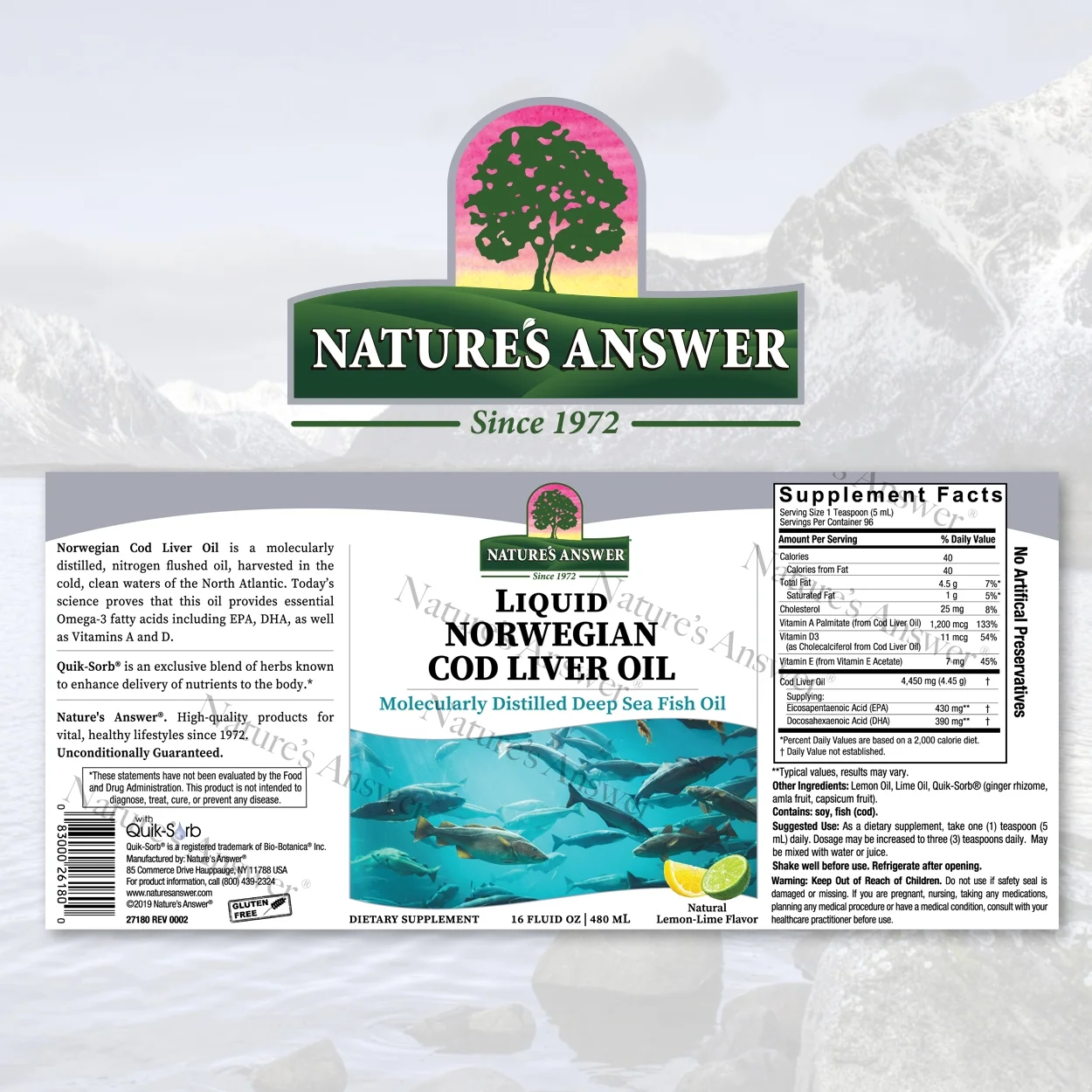 Cod Liver Oil Liquid 16oz.