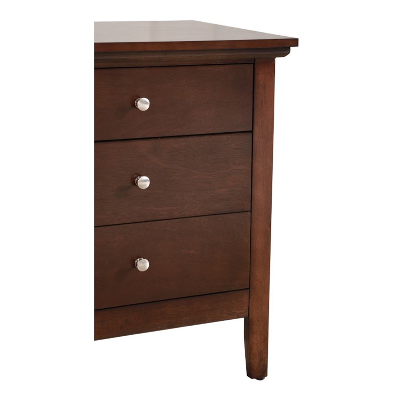 Home Square 3-Piece Set with Full Bed 8-Drawer Dresser & 3-Drawer Nightstand