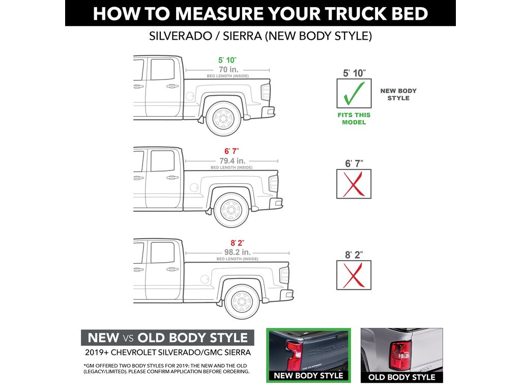 BAK by RealTruck BAKFlip G2 Hard Folding Truck Bed Tonneau Cover|226130|Compatible with 2019 - 2023 Chevy/GMC Silverado/Sierra, works w/ MultiPro/Flex tailgate (Will not fit Carbon Pro Bed) 5'10