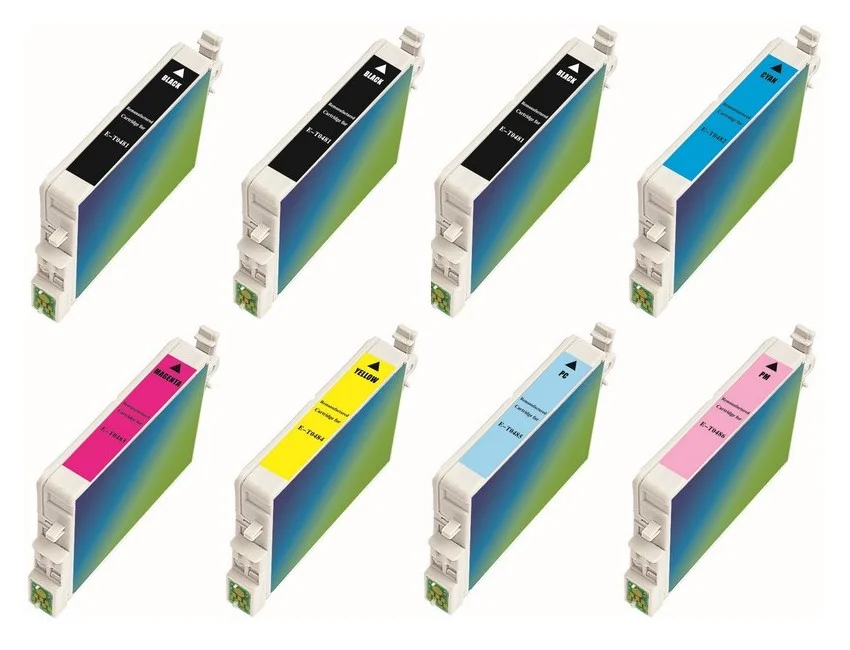 PrinterDash Replacement for Stylus Photo R200/R300/RX500/RX600/RX620/RX640 Inkjet Combo Pack (3-BK/1-C/M/Y/LC/LM) (T04813B1CMYPCPM)