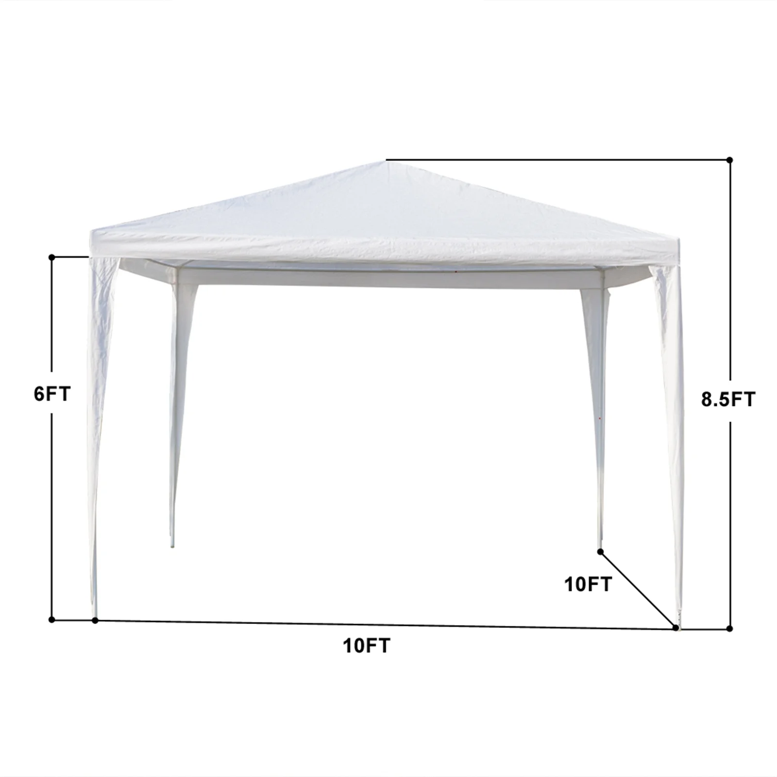 SKONYON Patio Tent 10'x10' Party Tent with 4 Removable Side Walls