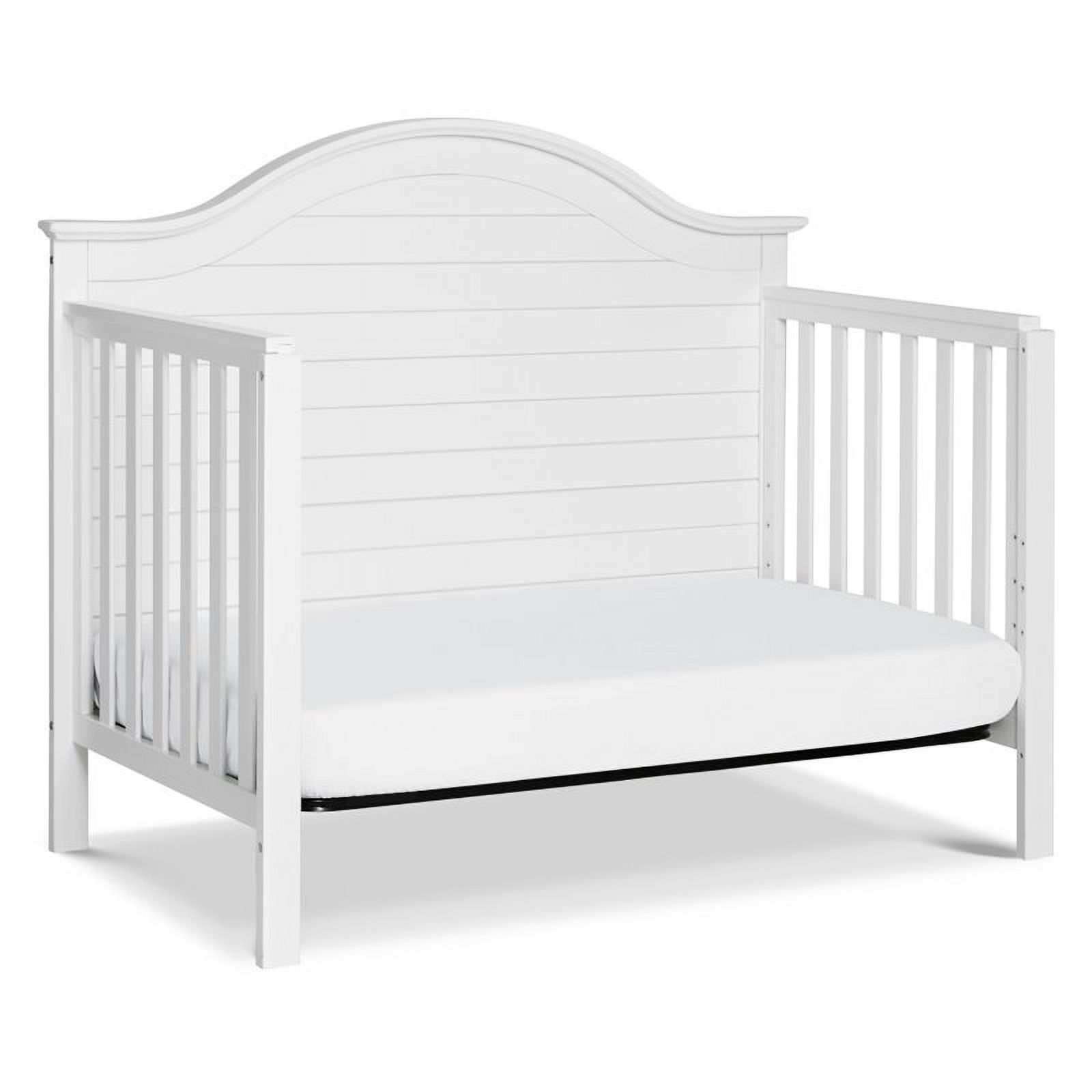 4-in-1 Convertible Crib and Dresser with Removable Changing Tray Set in White