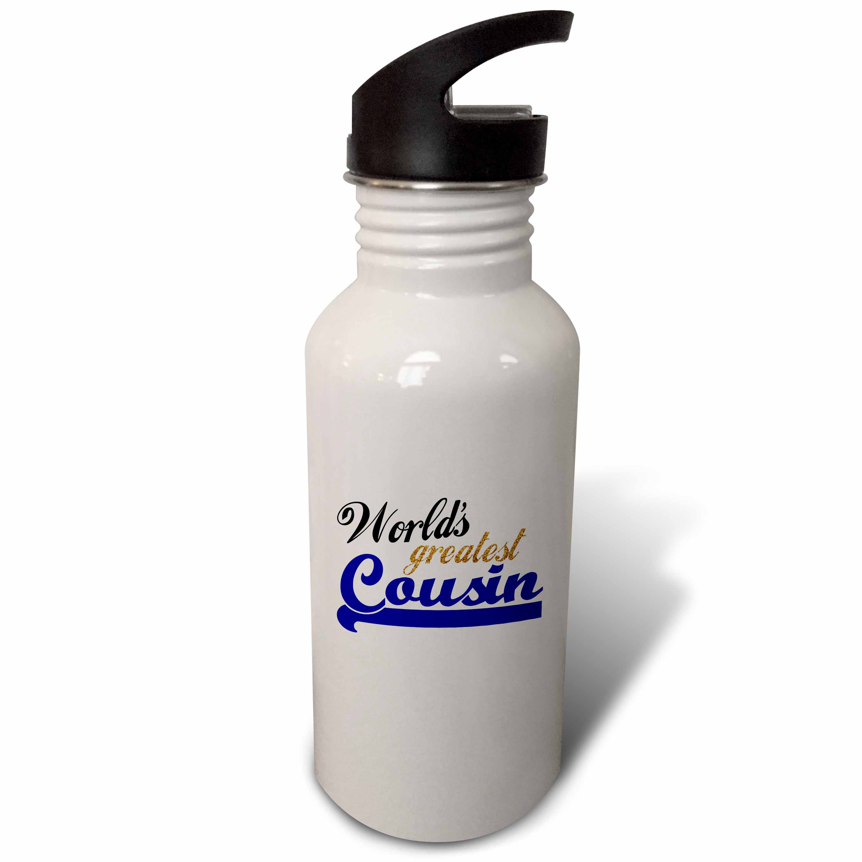 Worlds Greatest Boy Cousin - Best family relative - blue text for male relations - cousin brother 21 oz Sports Water Bottle wb-151293-1