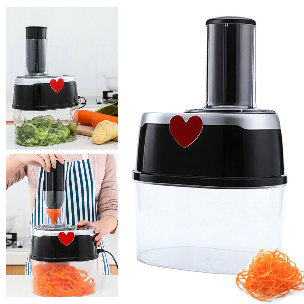 Oukaning Electric Fruit Slicer Vegetable Cutter Kitchen Slicer Tool Veggie Chopper 4 Blazes