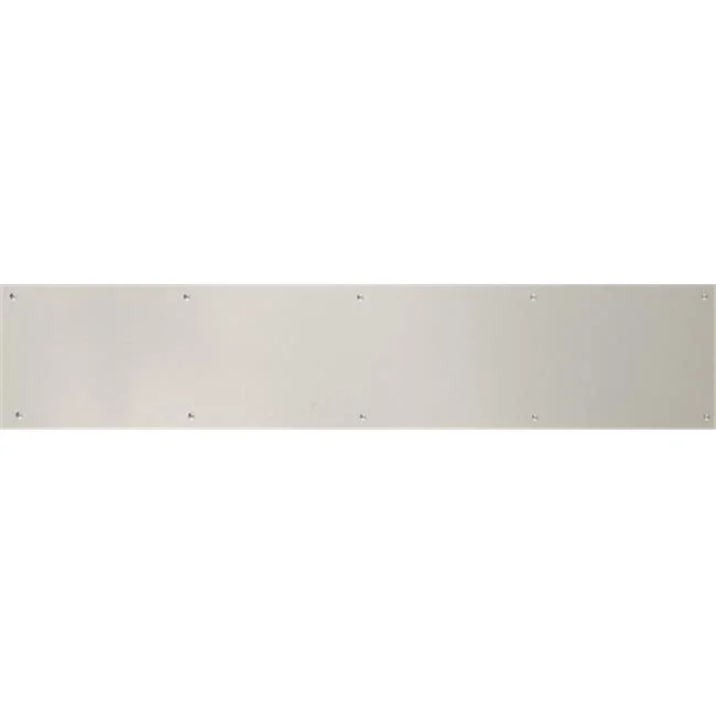 BRASS Accents A09-P0828-619ADH 8 in. x 28 in. Kick Plate Satin Nickel Adhesive Mount