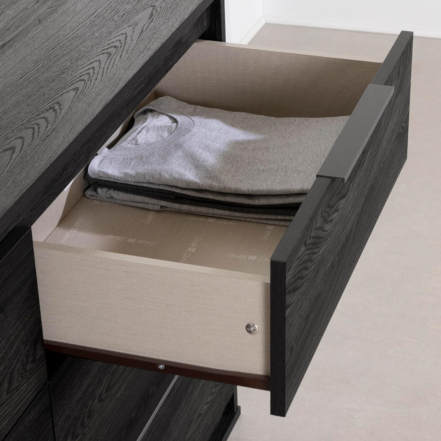 Hourra 6-Drawer Double Dresser, Gray Oak